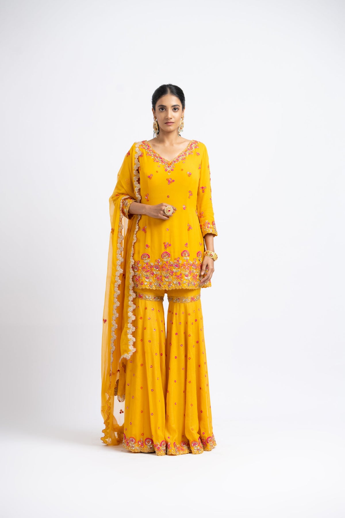 Mustard Garara Set