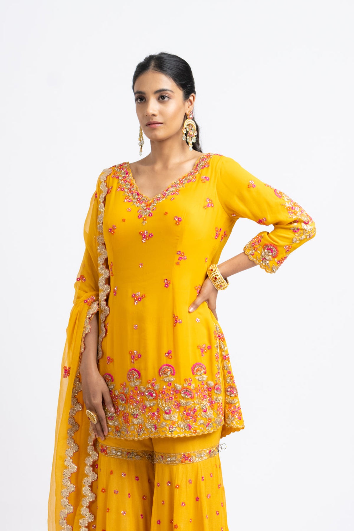 Mustard Garara Set