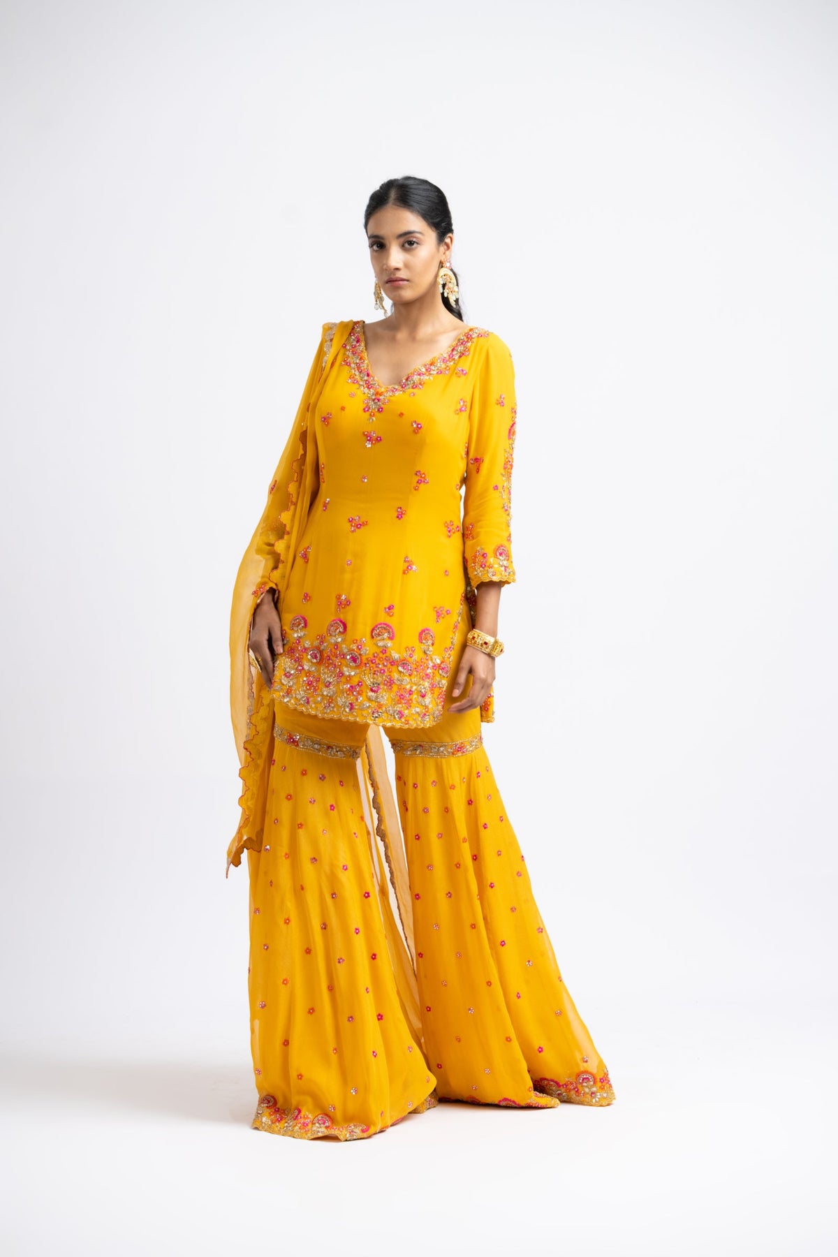 Mustard Garara Set