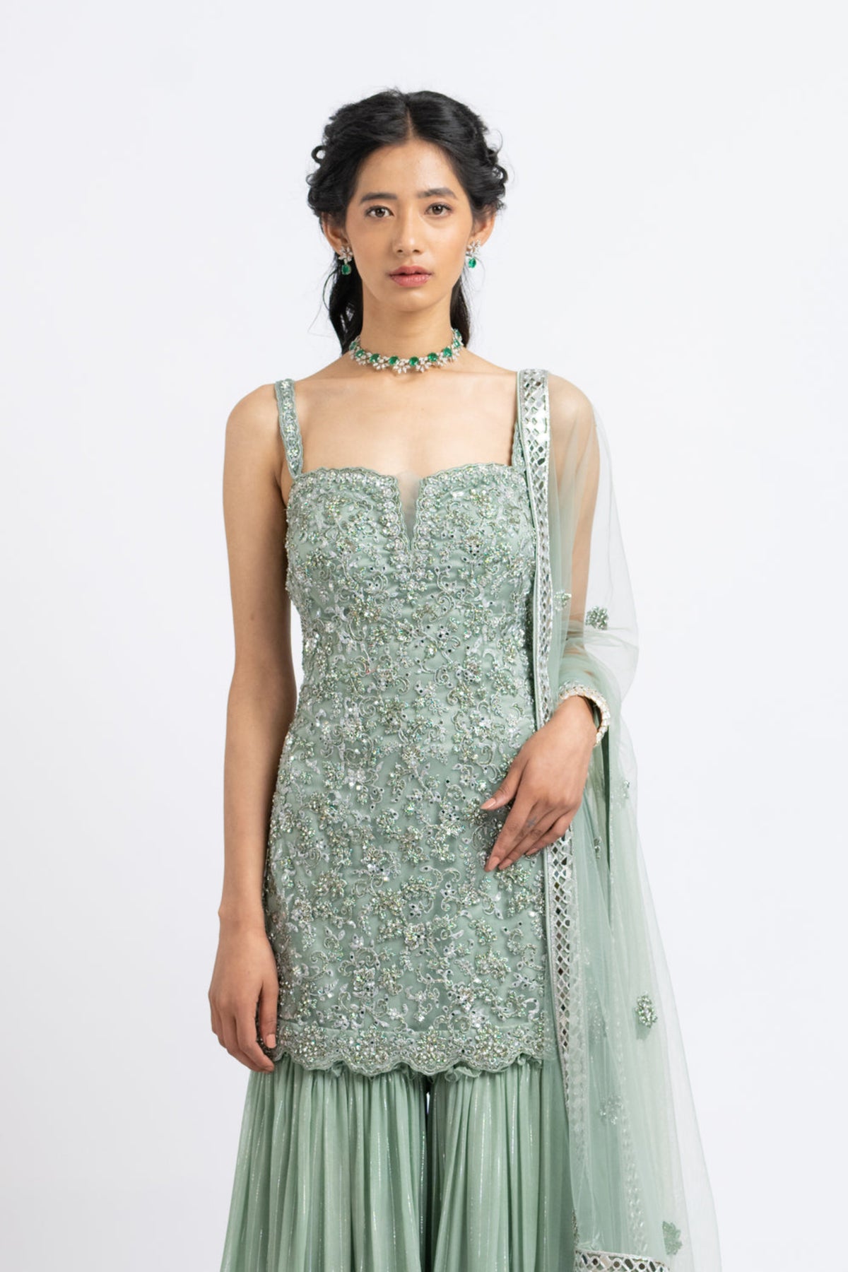 Tulle Sharara Set