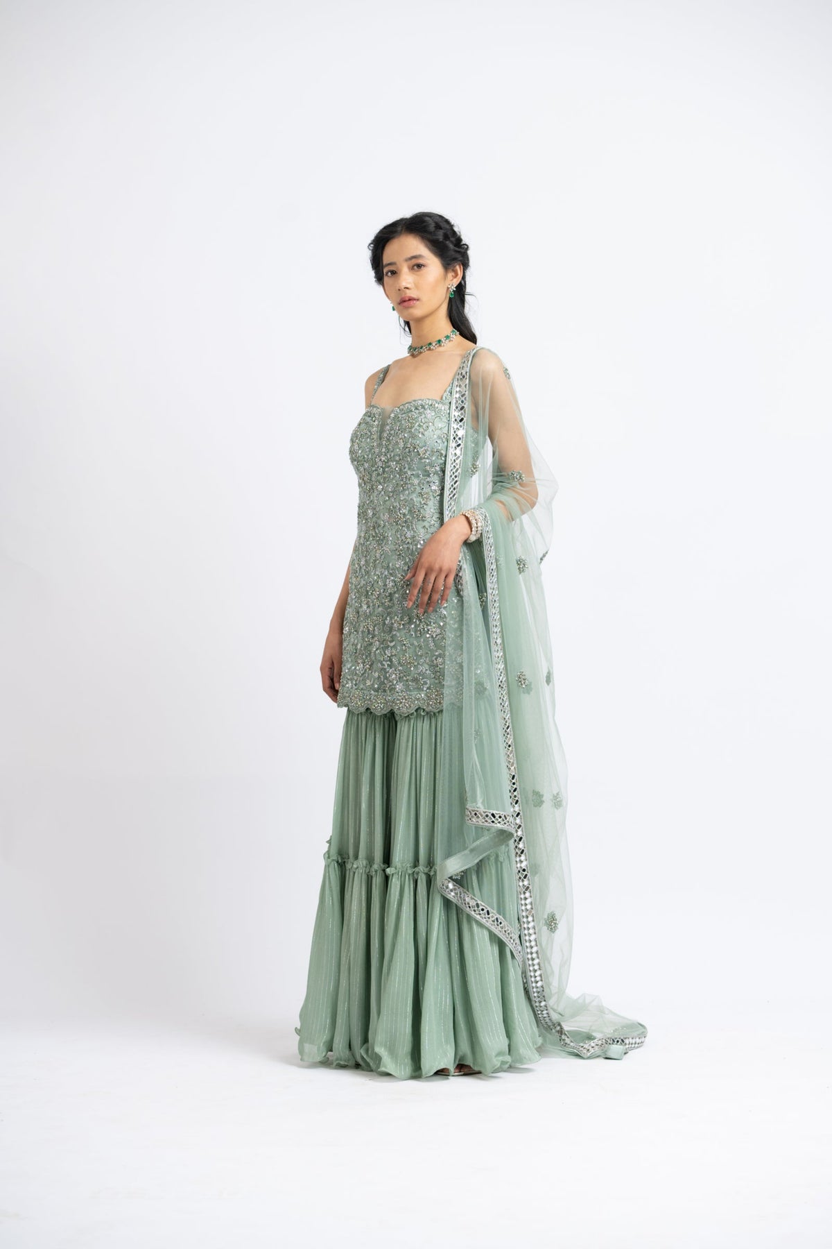 Tulle Sharara Set