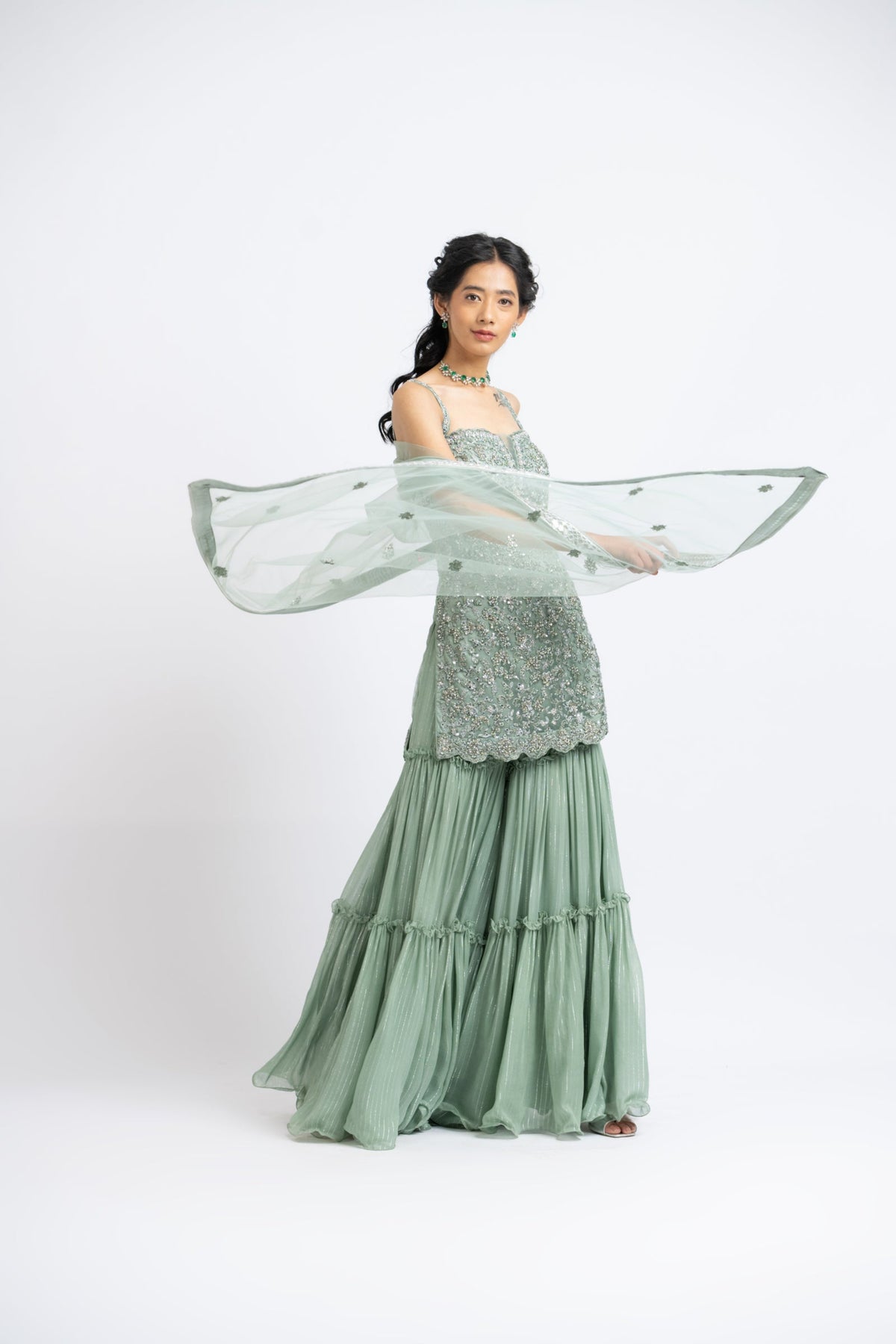 Tulle Sharara Set