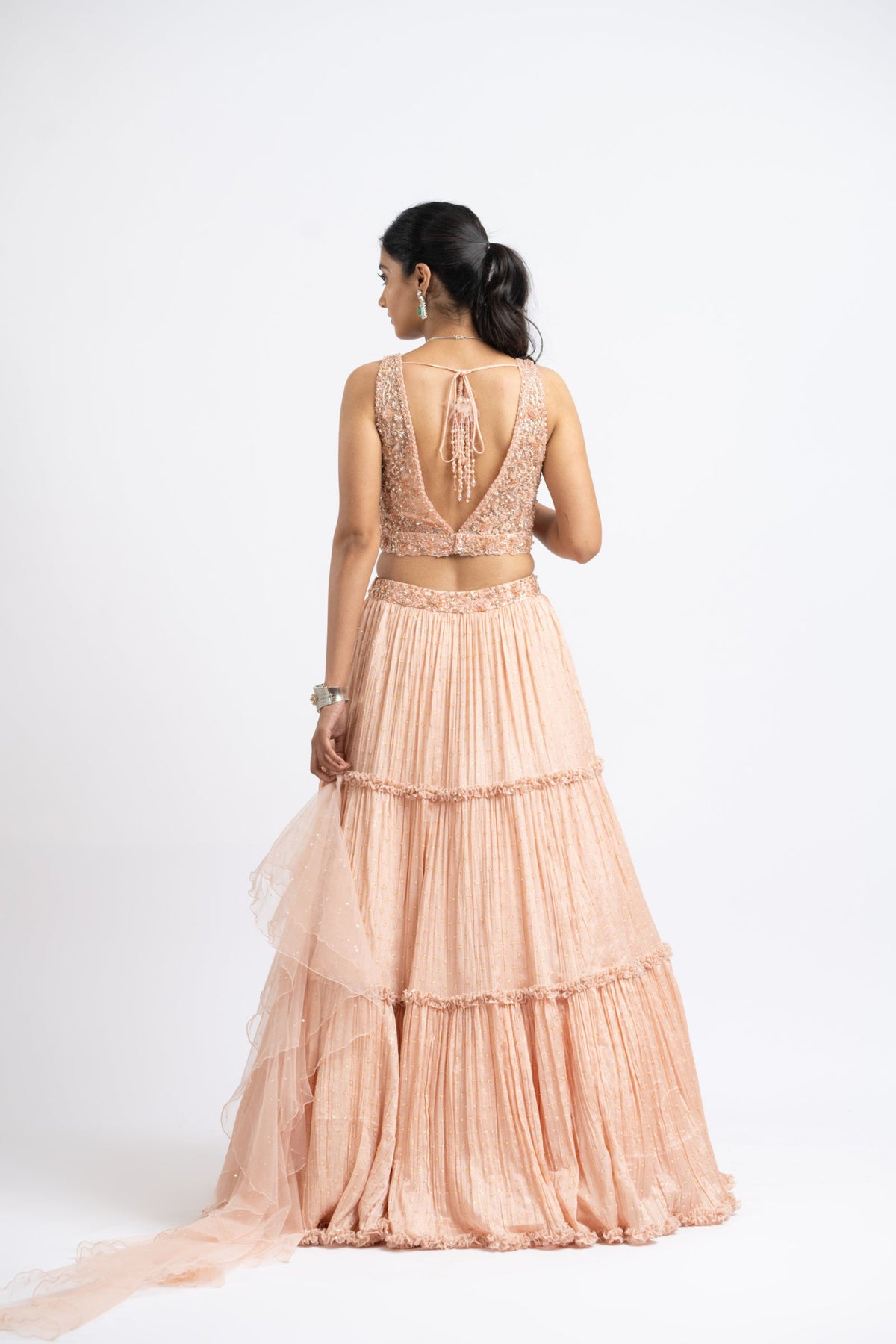 Peach Lehenga Choli Set