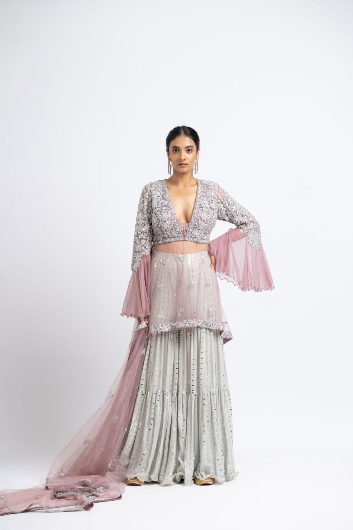 Peplum Sharara Set
