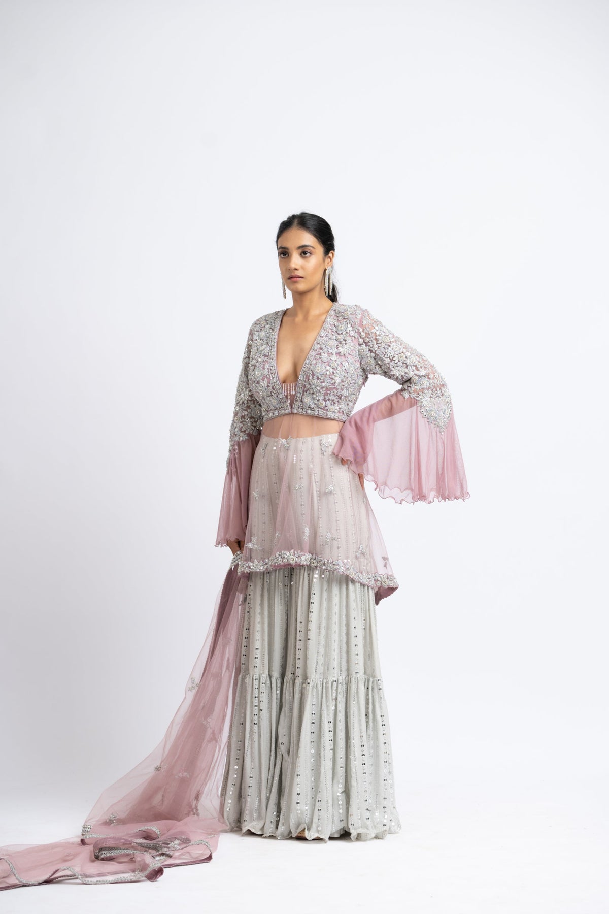 Peplum Sharara Set