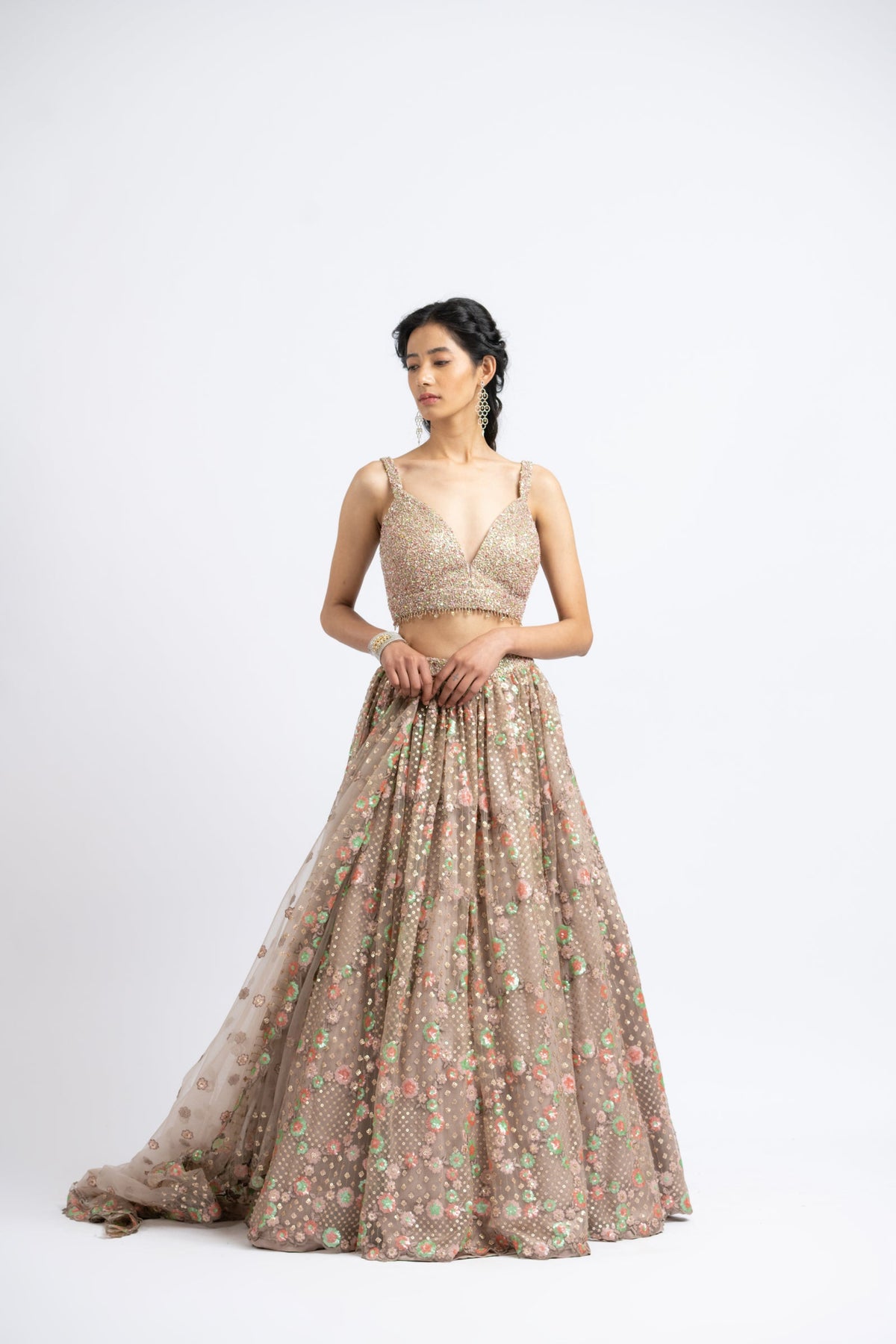 Mocca Lehenga Choli Set