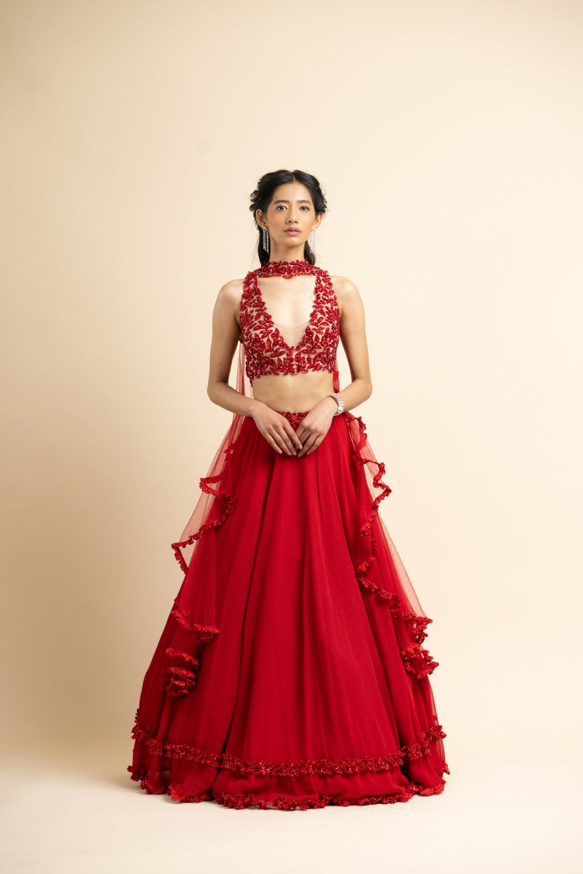 Red Lehenga Choli Set
