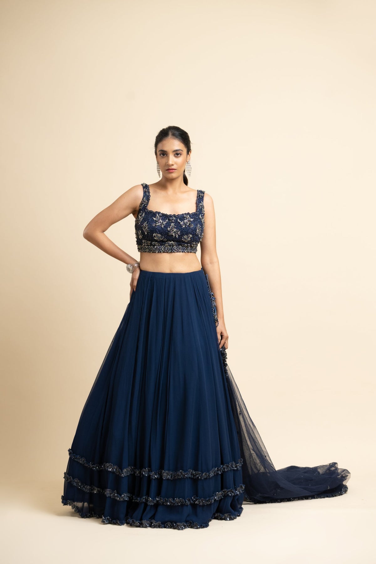 Navy Lehenga Choli Set