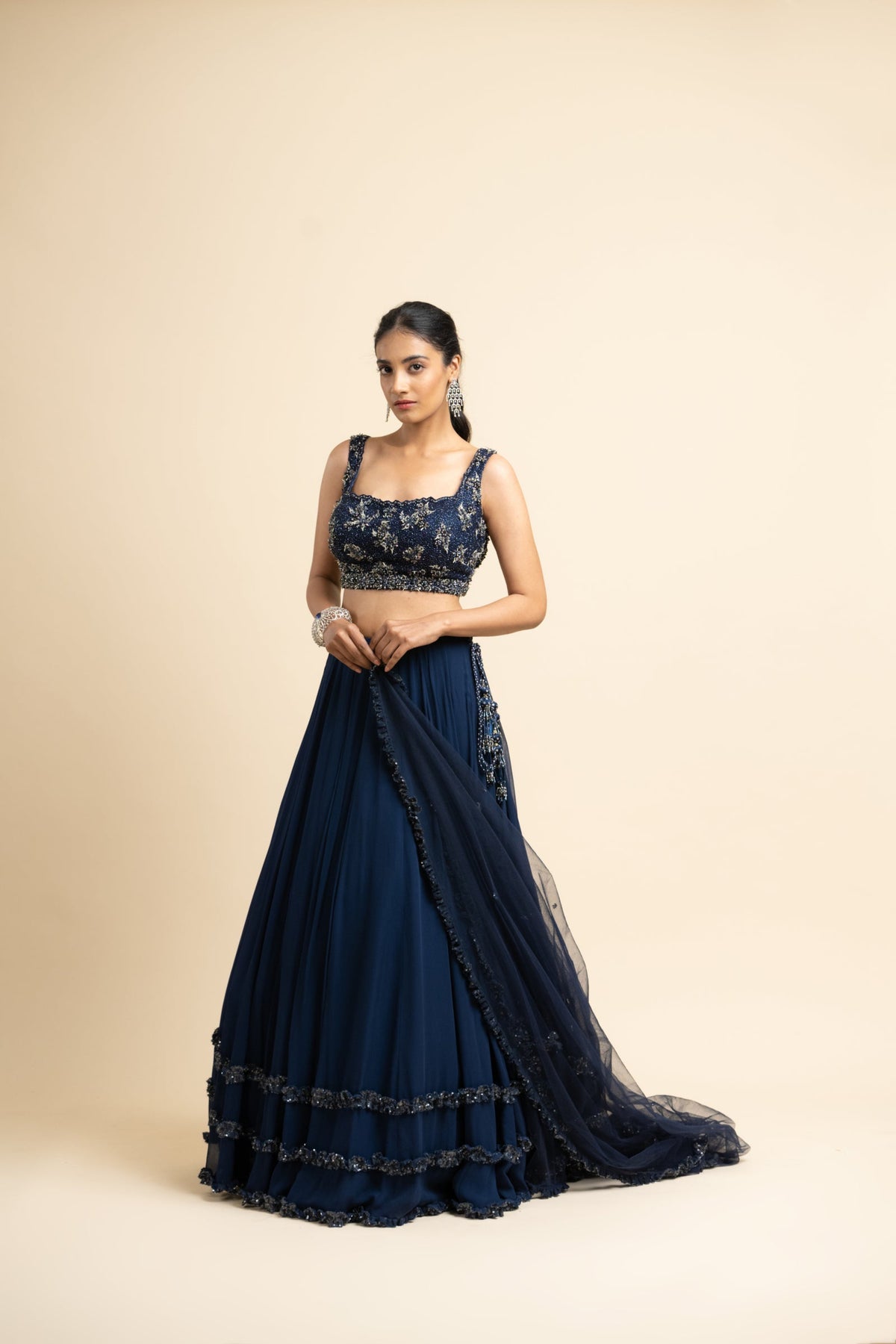 Navy Lehenga Choli Set