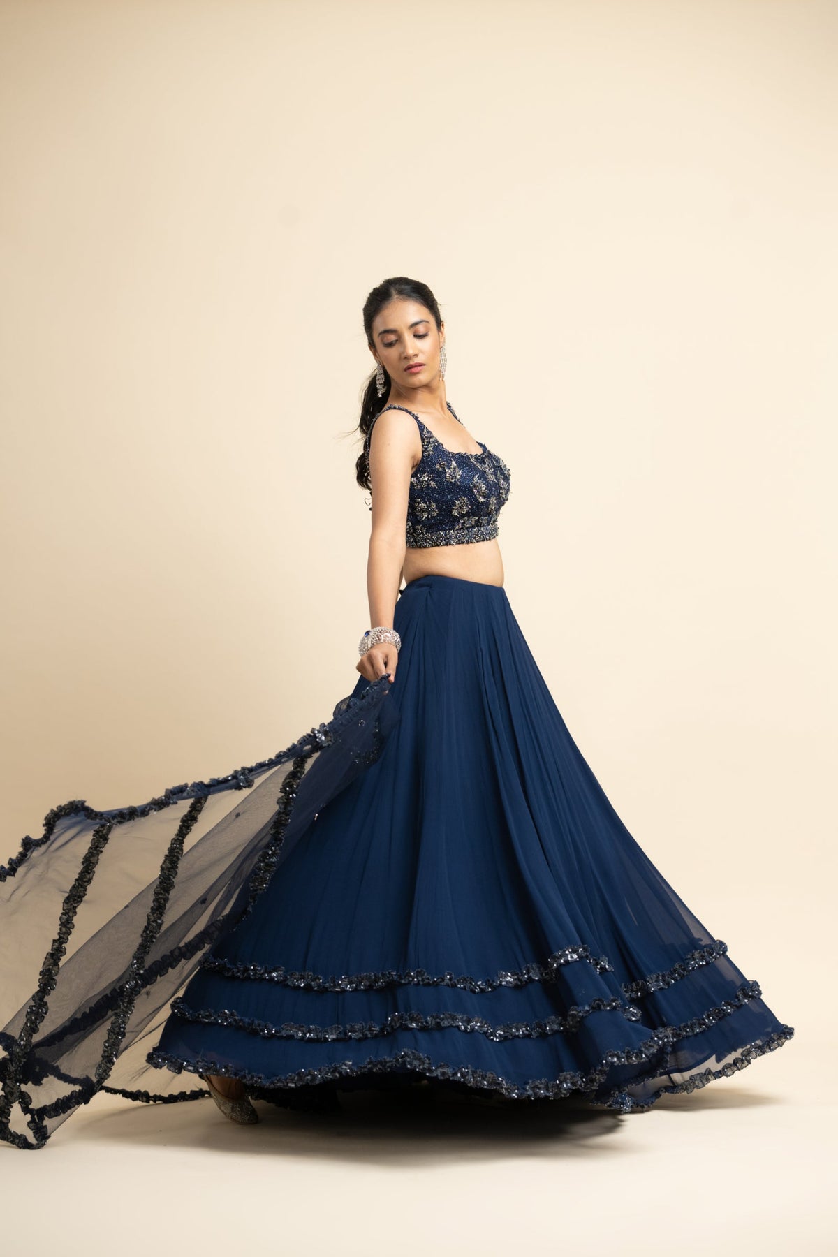 Navy Lehenga Choli Set