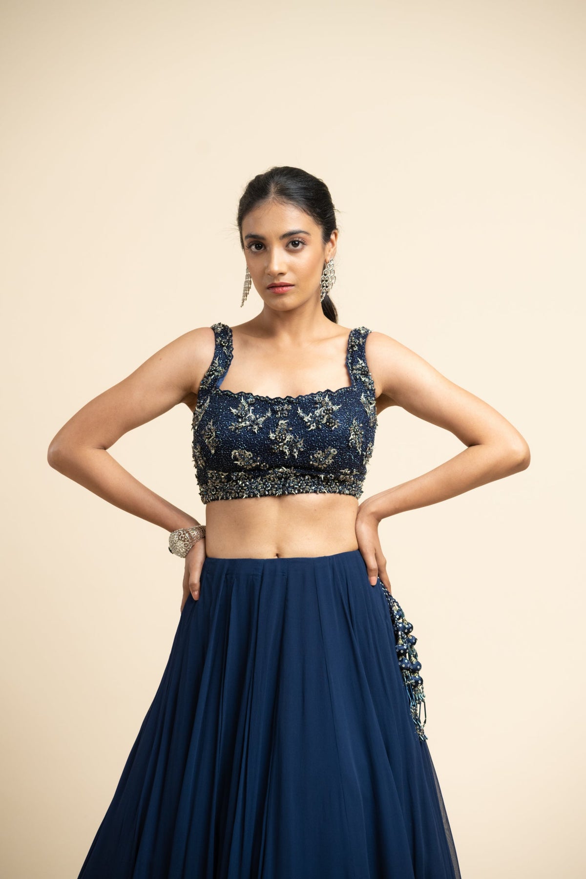 Navy Lehenga Choli Set
