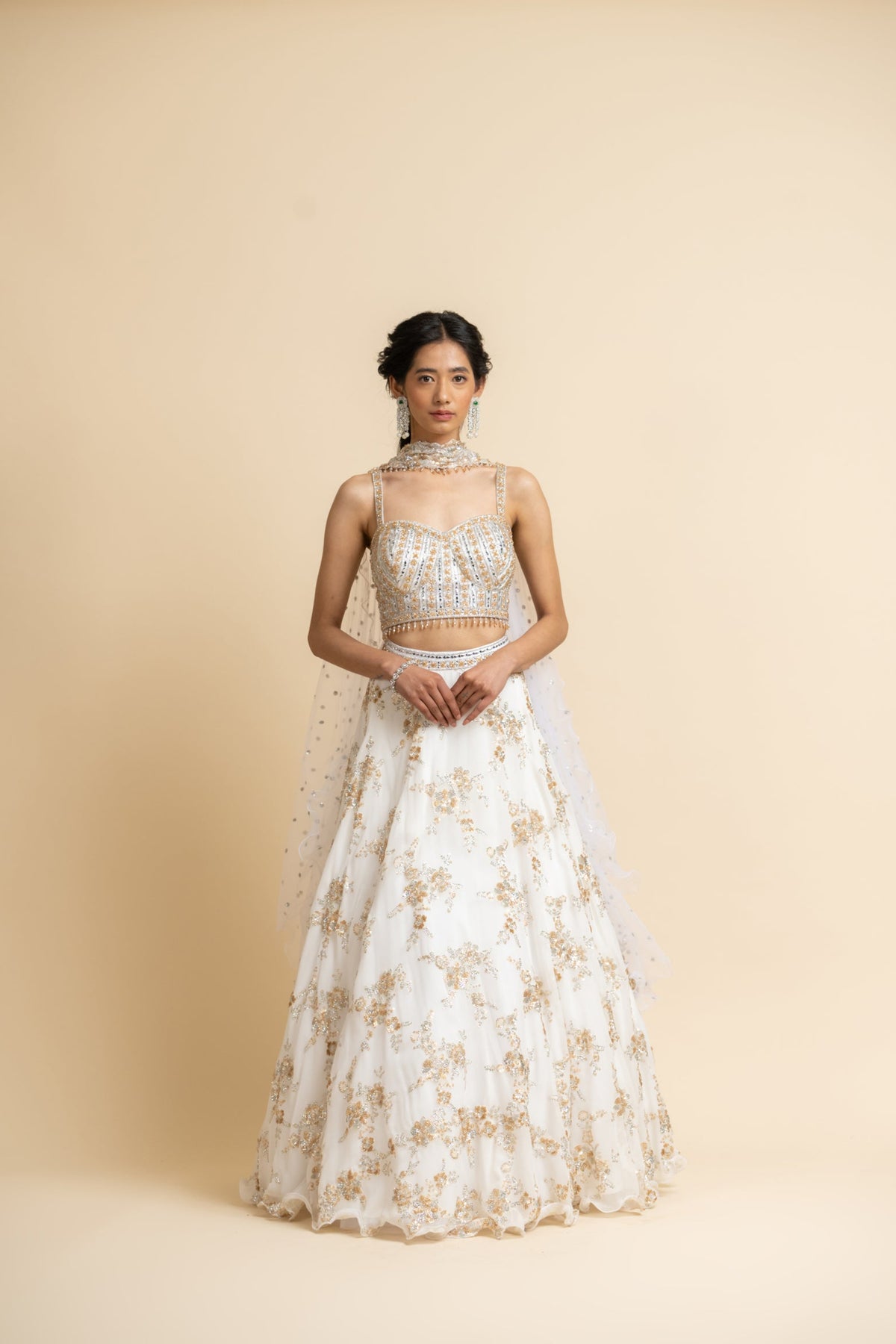 Off White Lehenga Choli Set