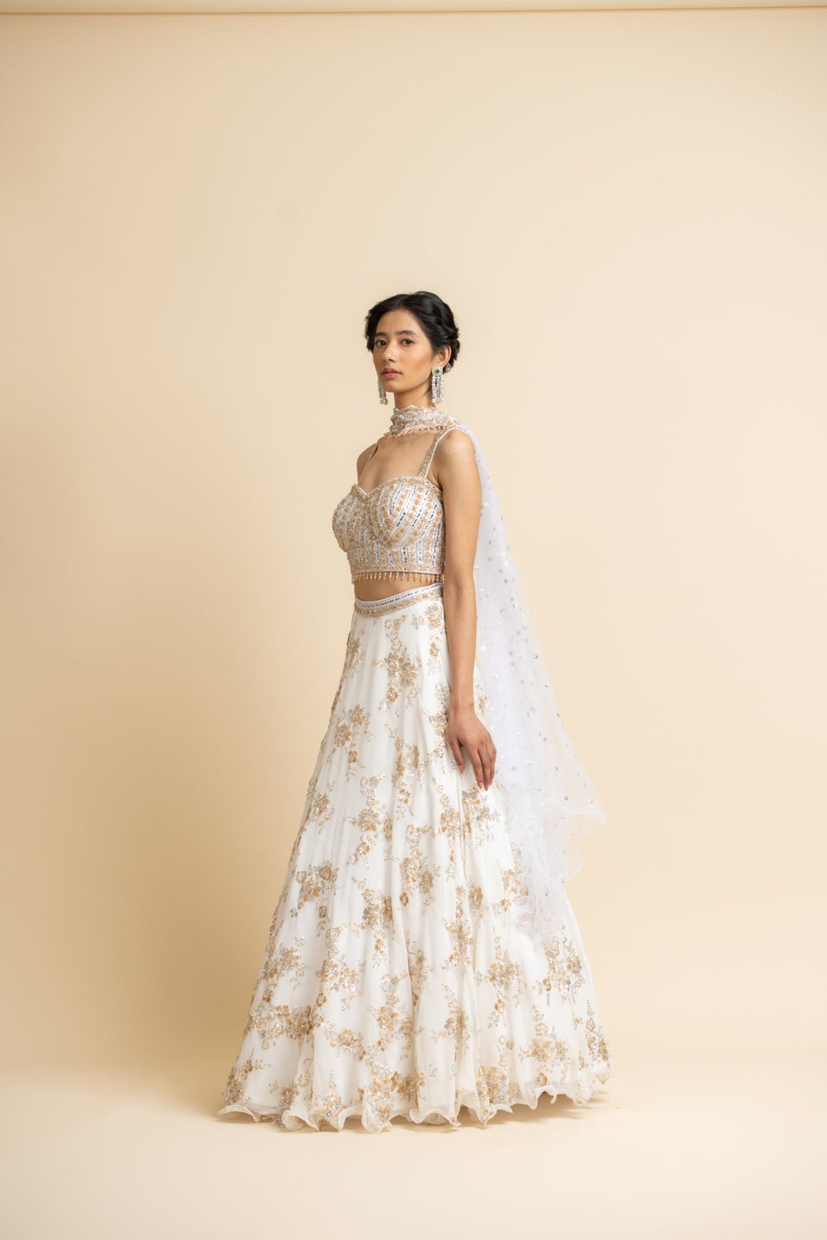 Off White Lehenga Choli Set