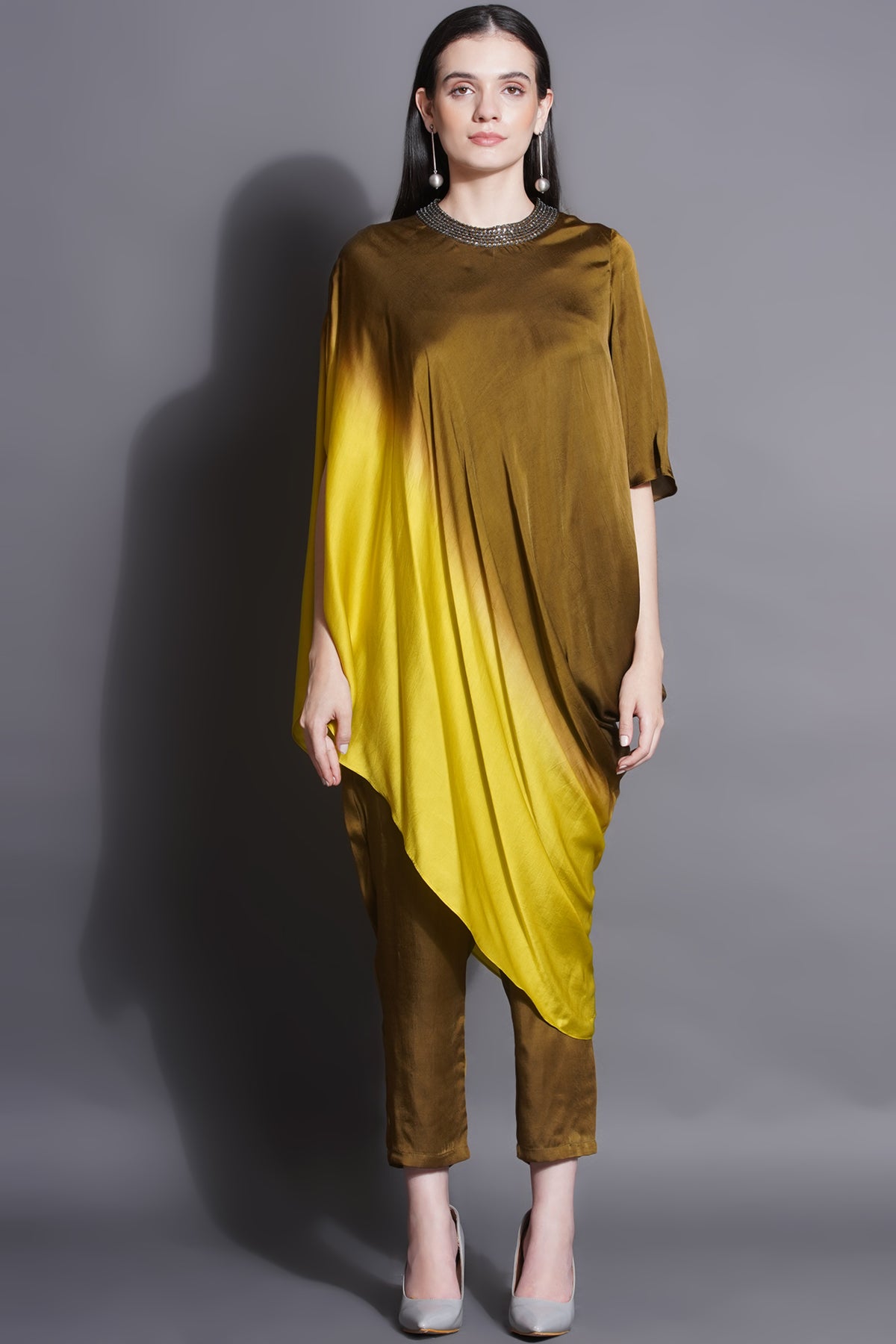 Lime Light Draped Coordinated Set