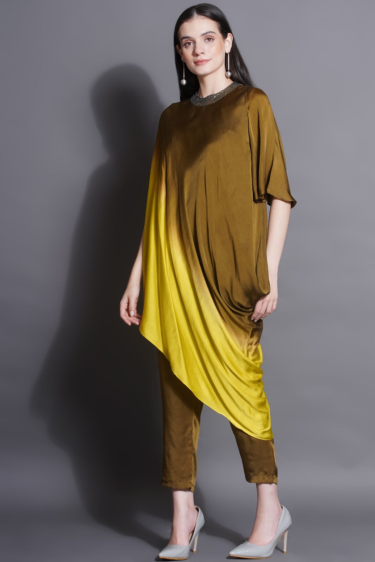 Lime Light Draped Coordinated Set