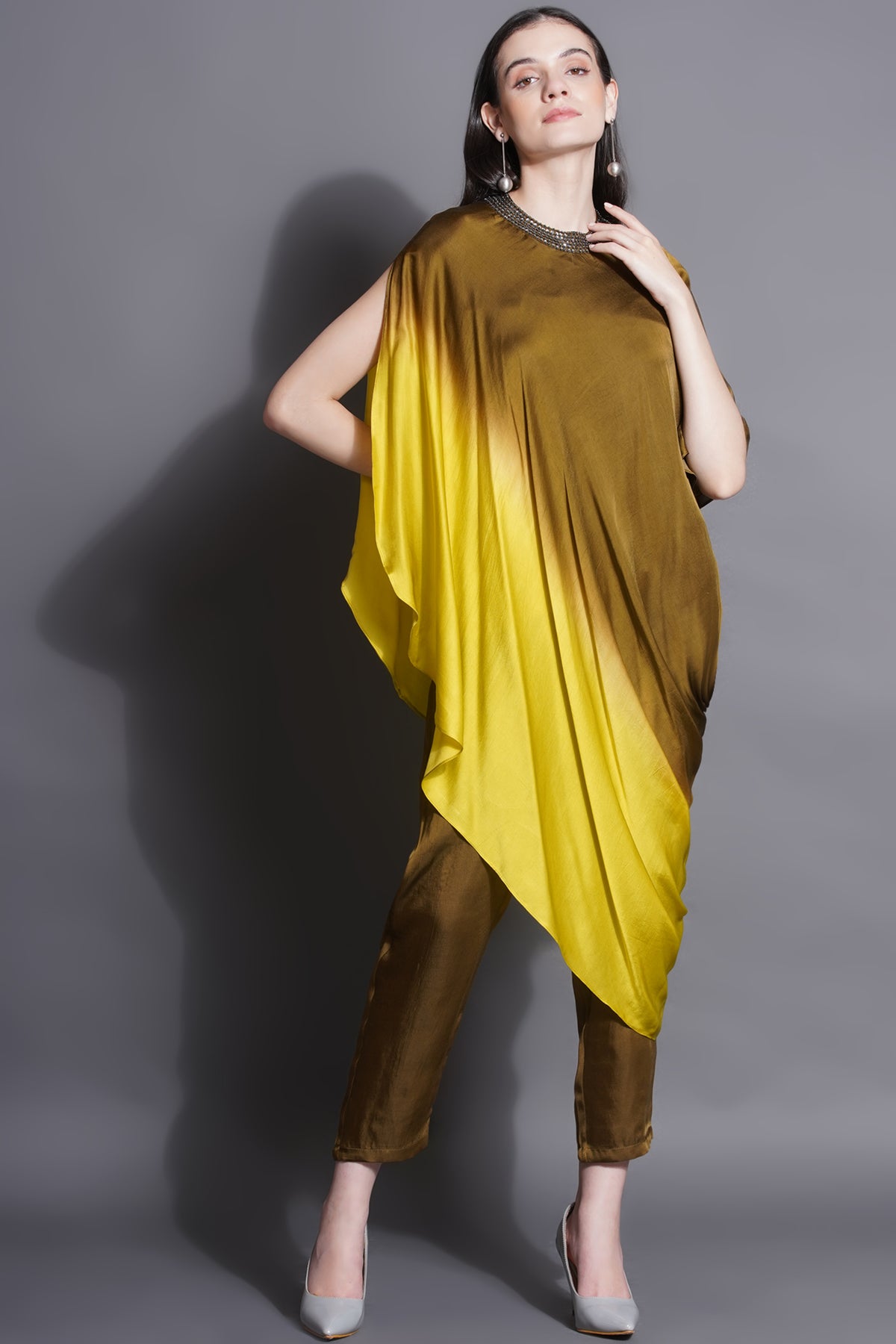 Lime Light Draped Coordinated Set