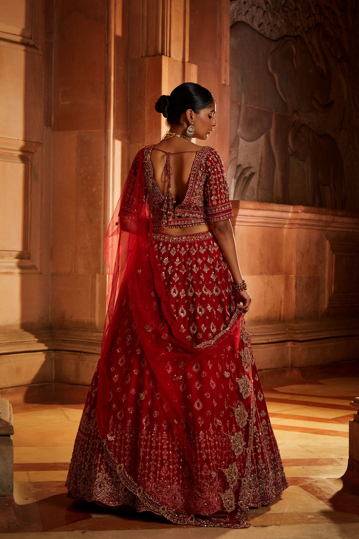 Raw Silk Bridal Lehenga Choli Set