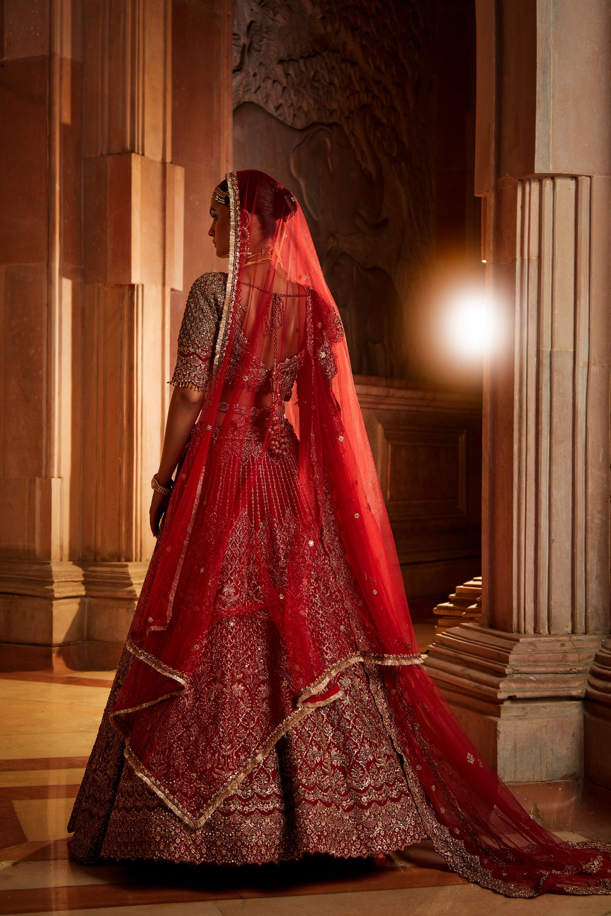 Blood Red Lehenga Set