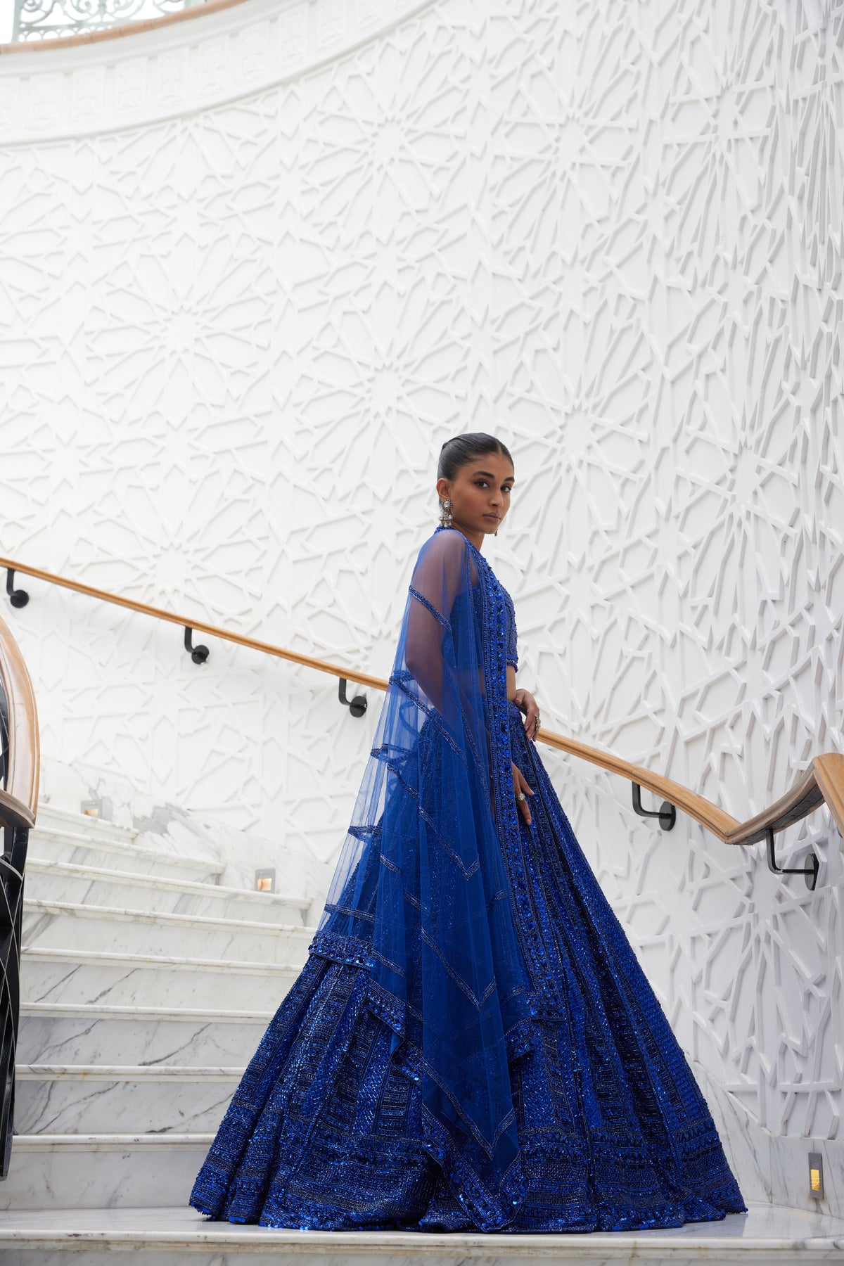 Electric Blue Lehenga Choli Set