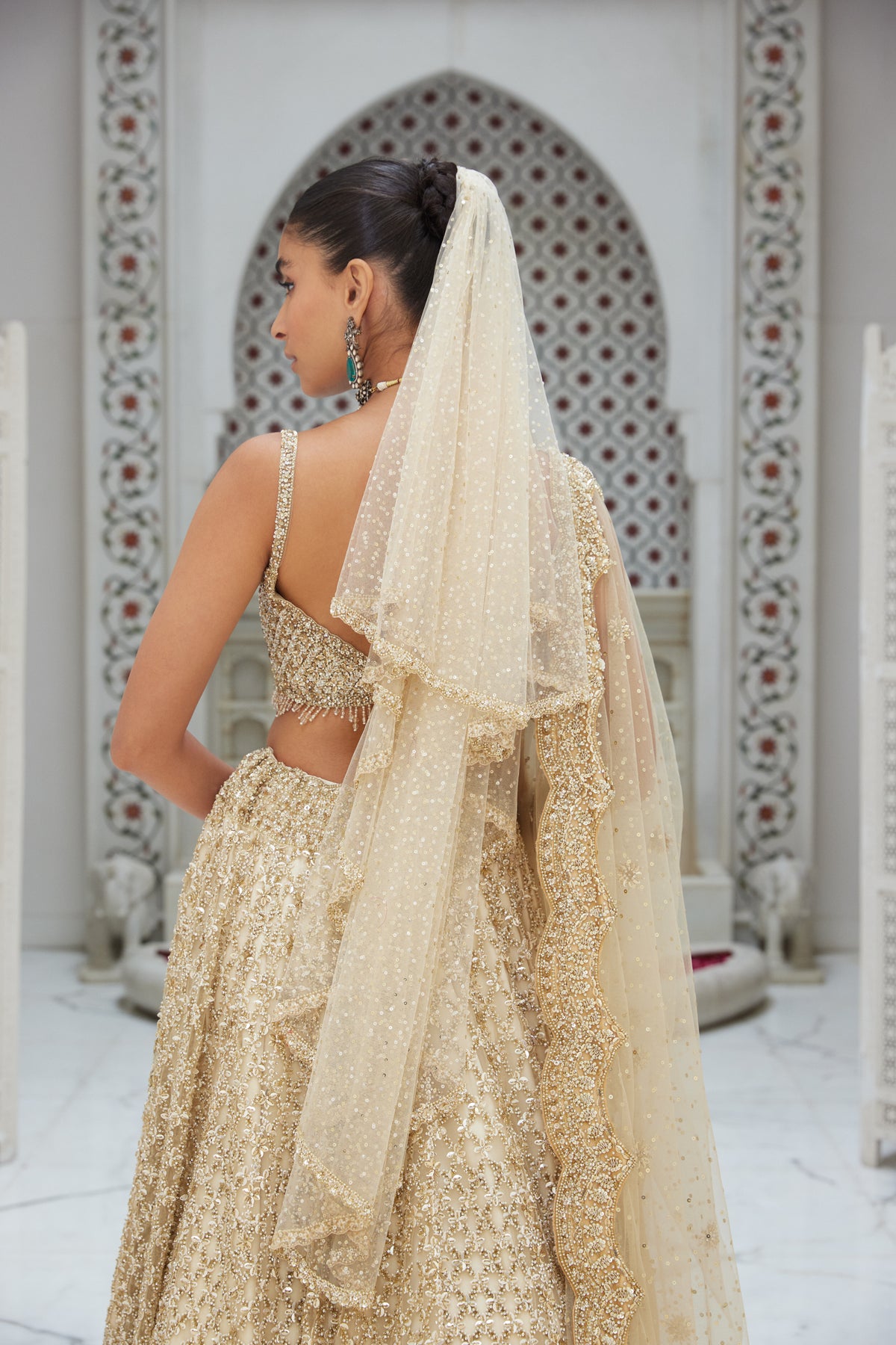 Beige Lehenga Choli With Dupatta