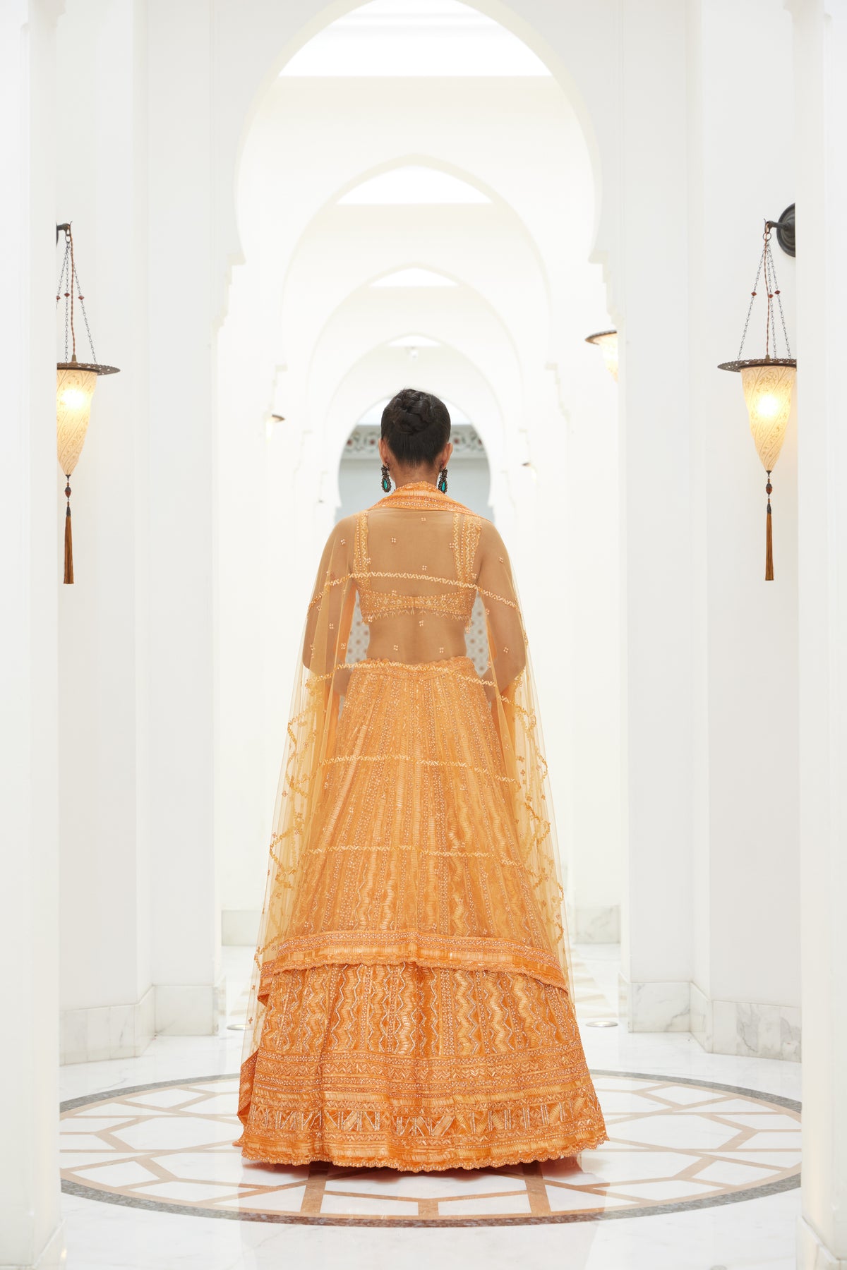 Orange Lehenga Choli With Dupatta