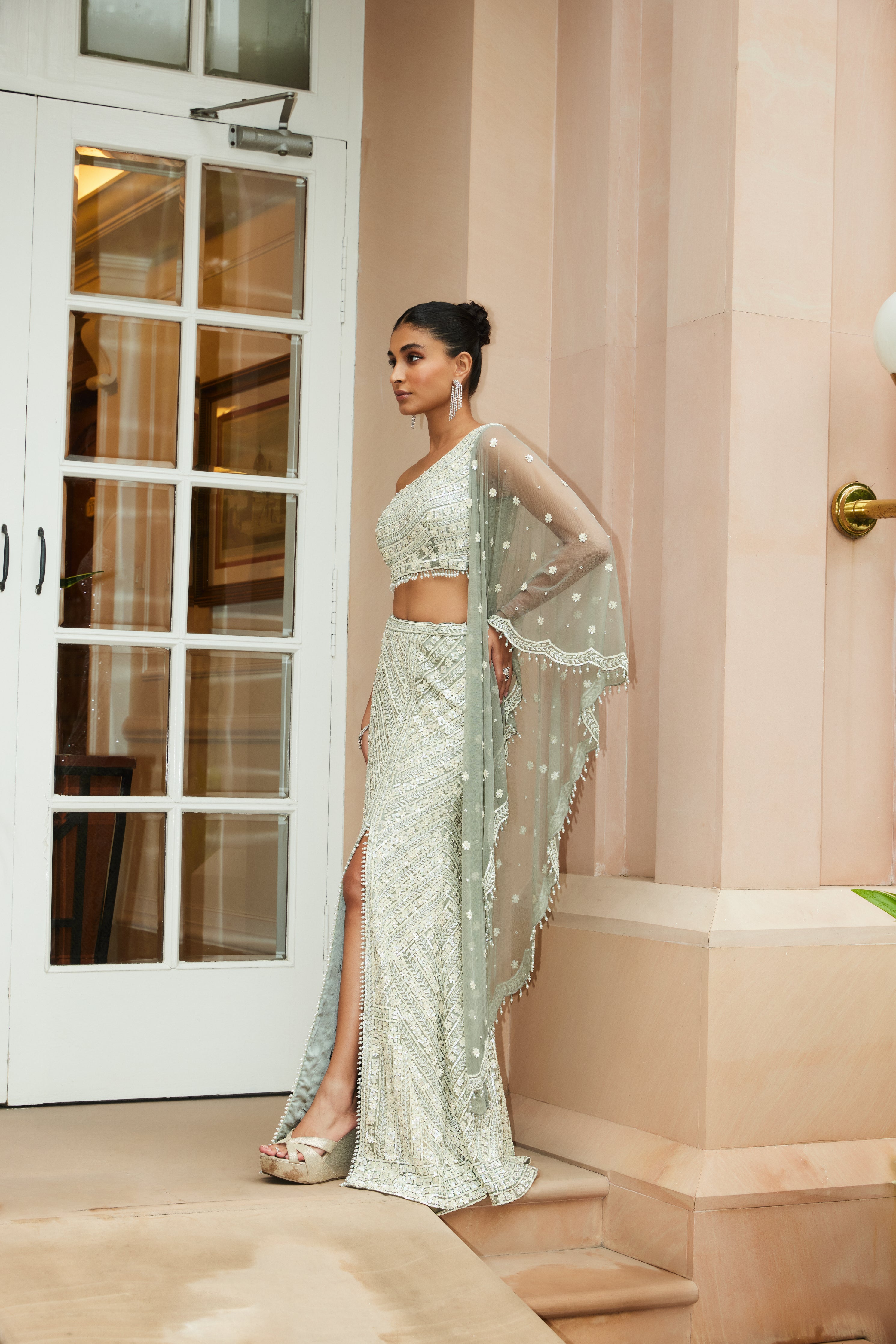 Net skirt with blouse online