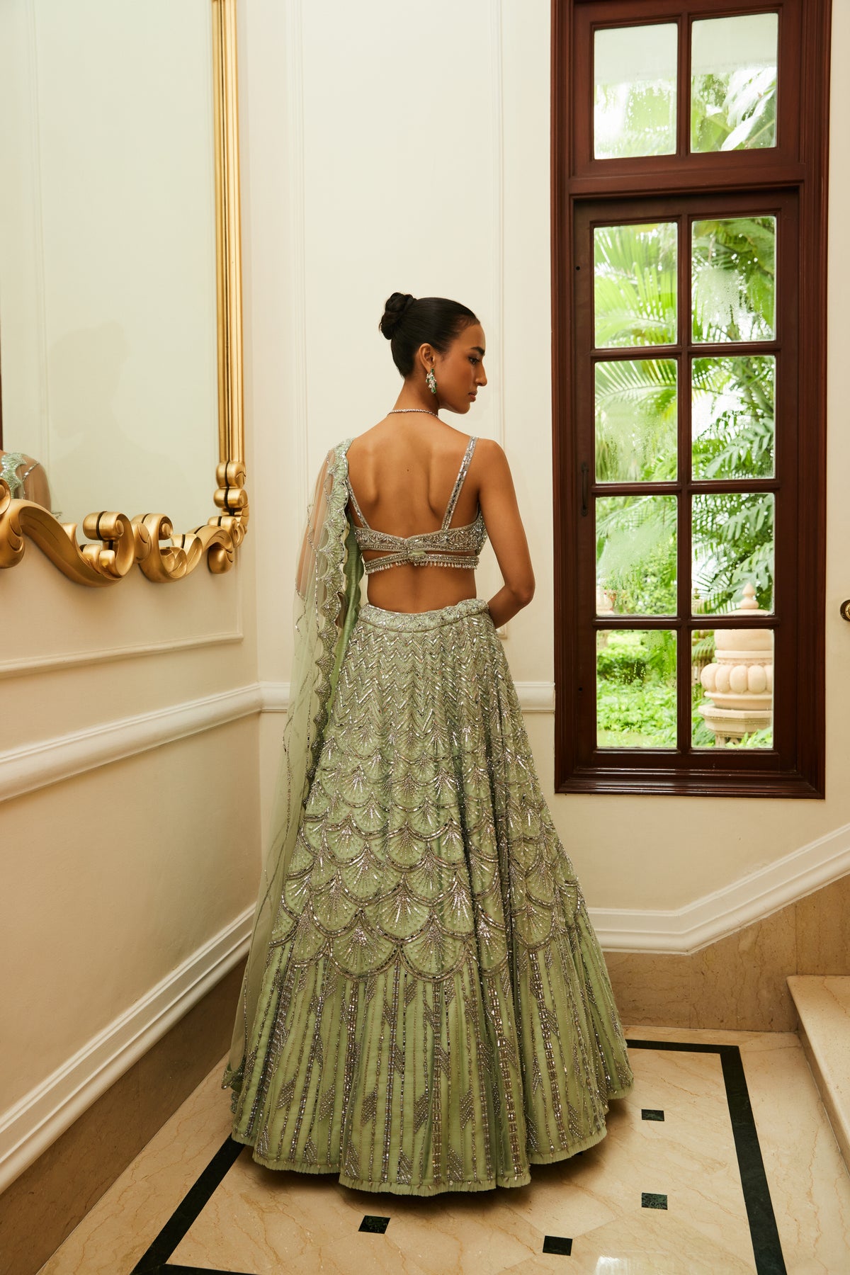 Mint Green Lehenga With Dupatta