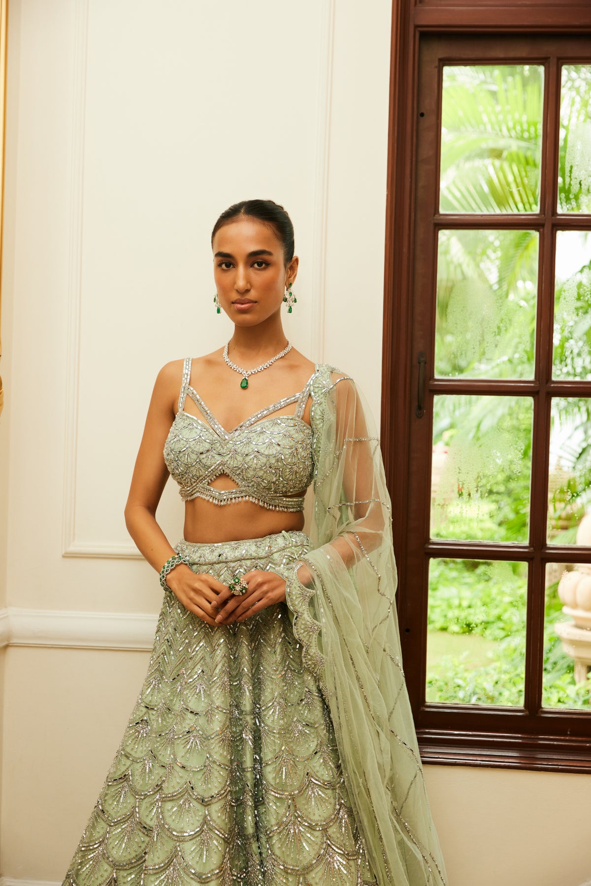Mint Green Lehenga With Dupatta