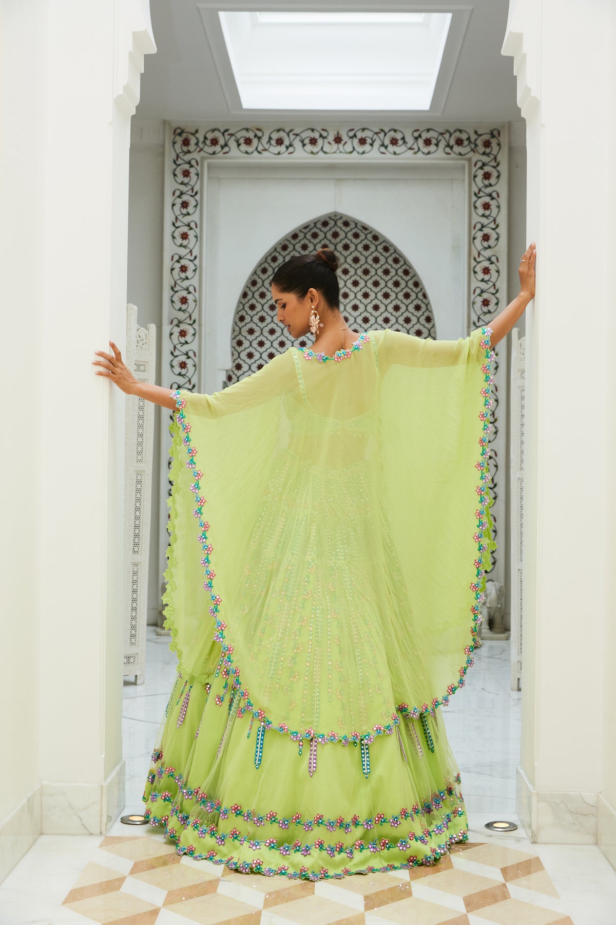 Lime Green Lehenga Choli Set