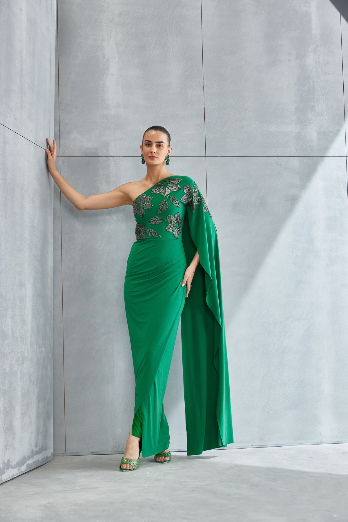 River Leaf One off Shoulder Gown