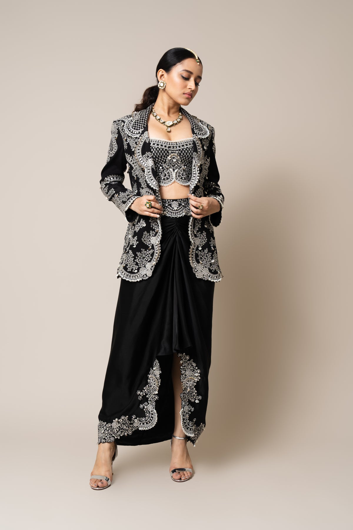 Black Blazer Set