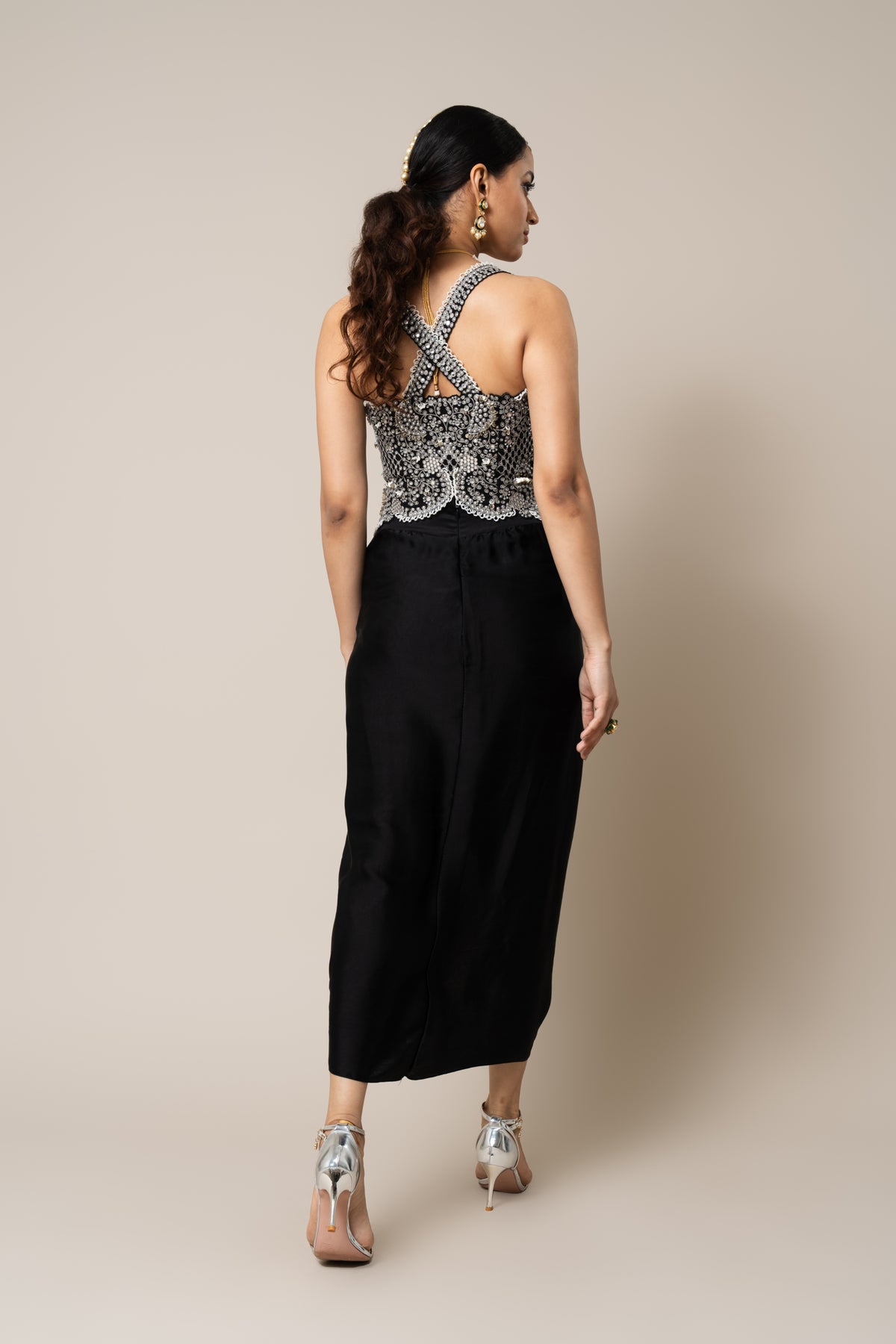 Black Embroidered Co-ord Set