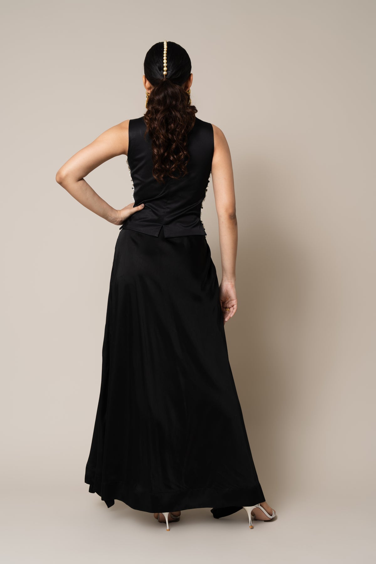 Black Heavy Embroidered Co-ord Set