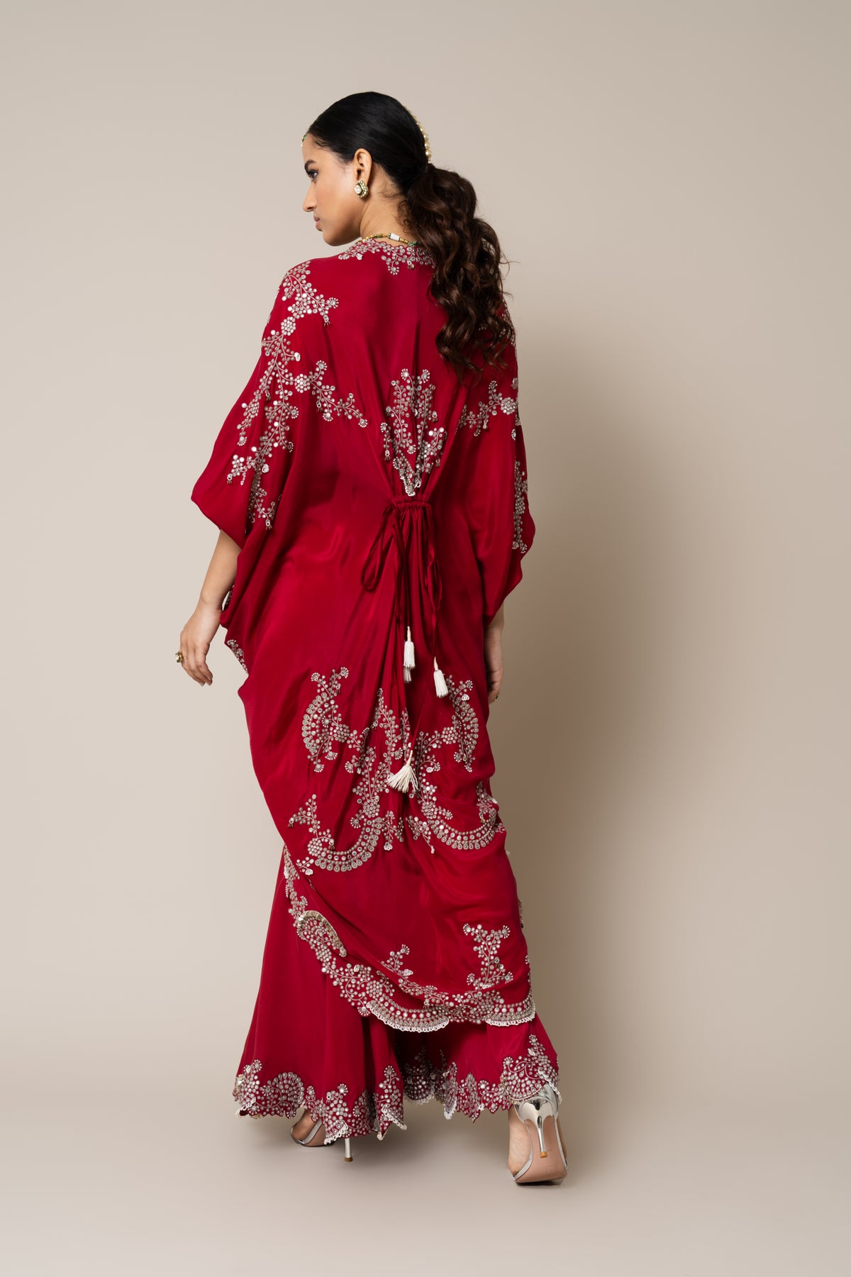 Burgundy Gharara Set