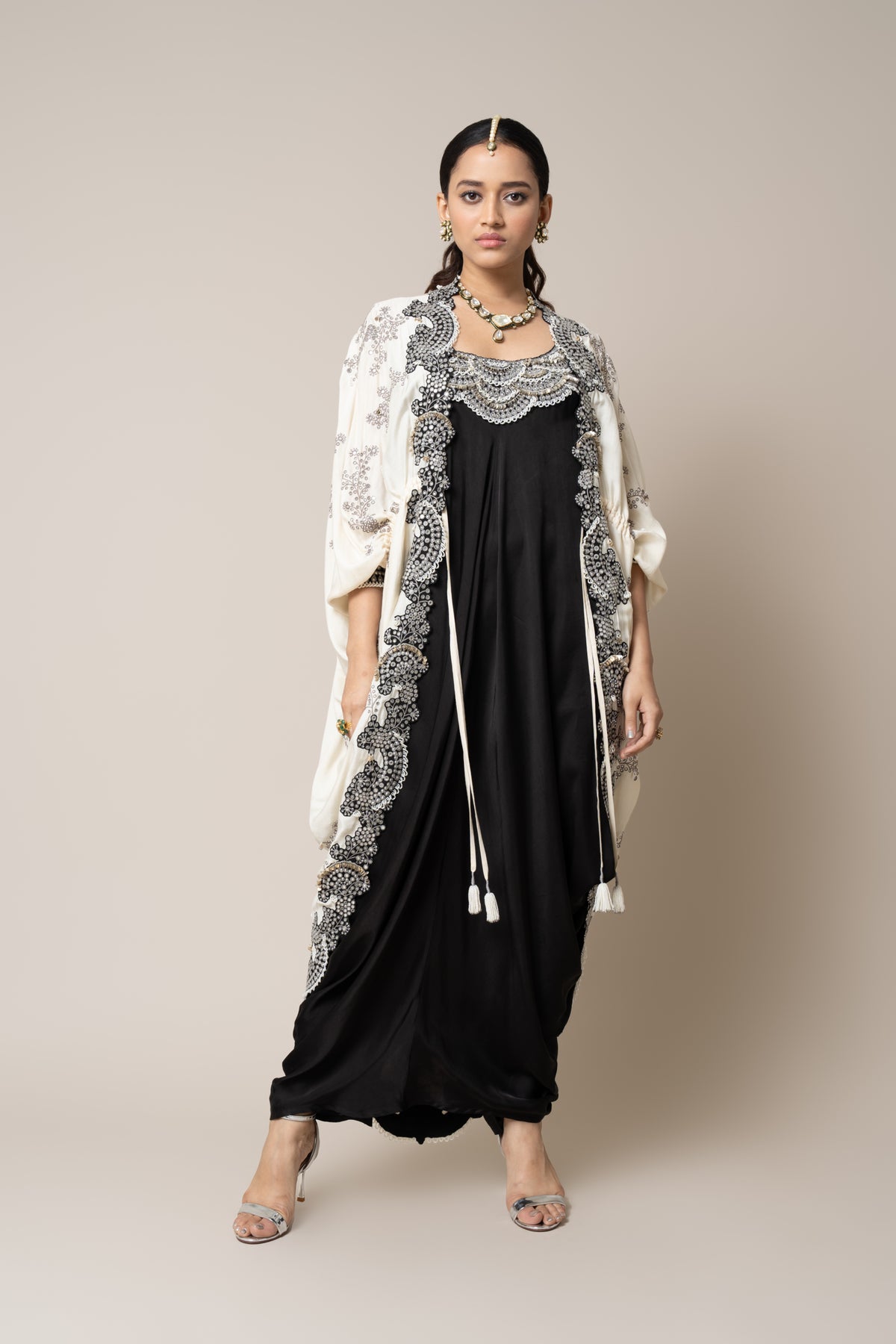 Off-white &amp; Black Dress Set