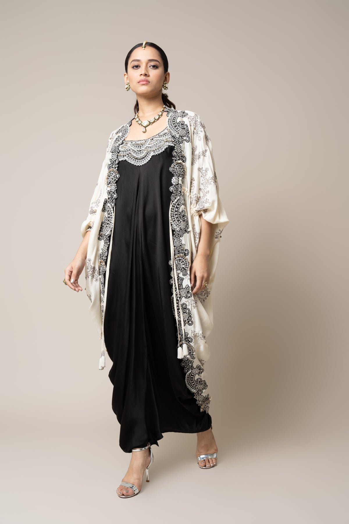 Off-white &amp; Black Dress Set
