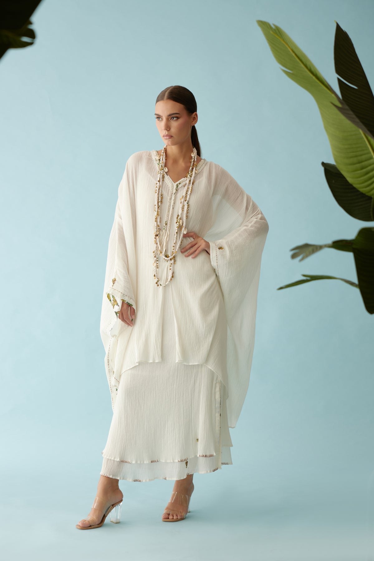 Off-white Hand Braided Co-ord Sets