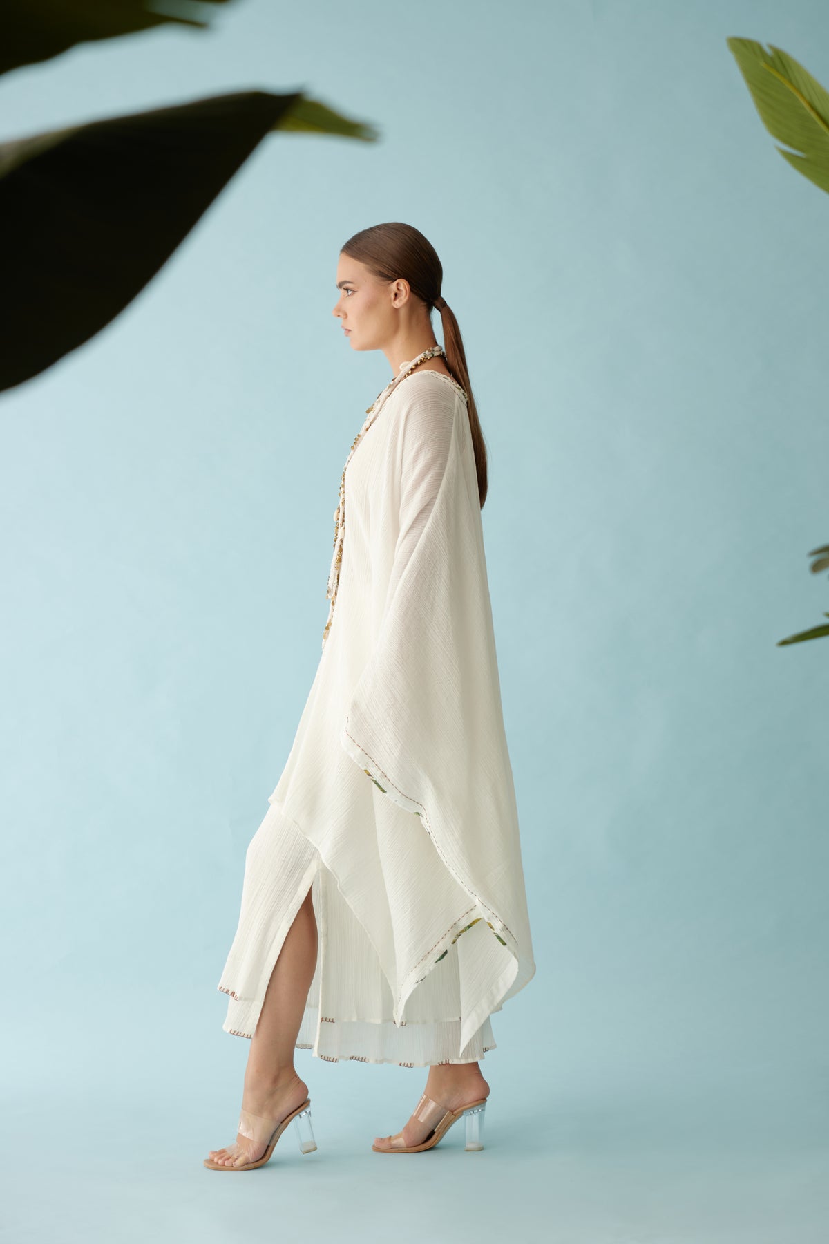 Off-white Hand Braided Co-ord Sets
