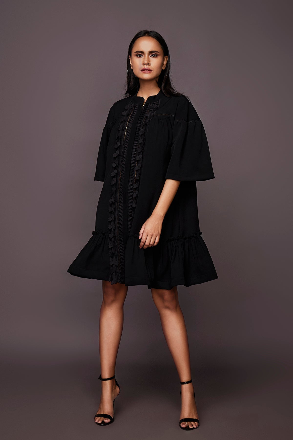 A-line Bell Sleeves Dress