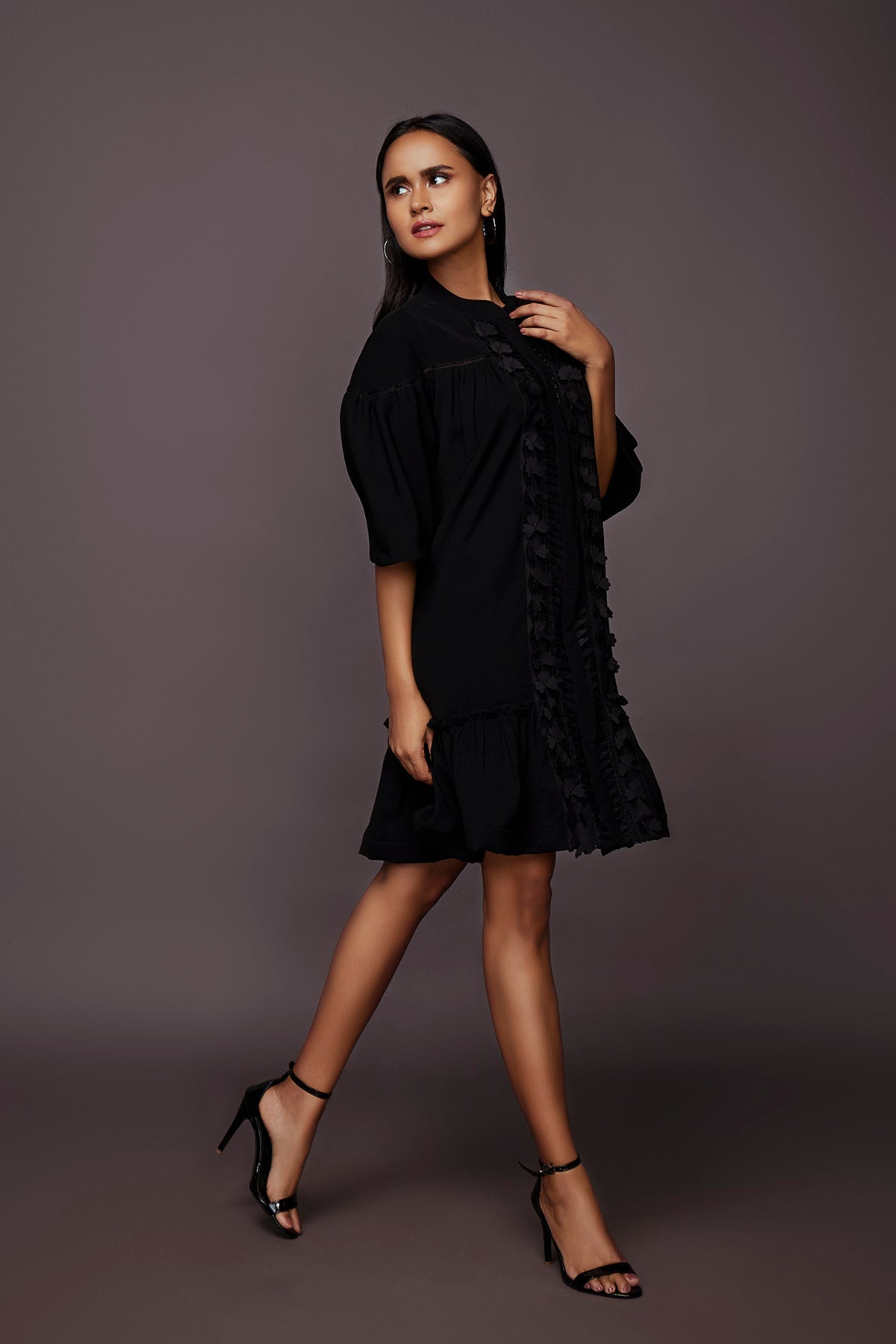 A-line Bell Sleeves Dress