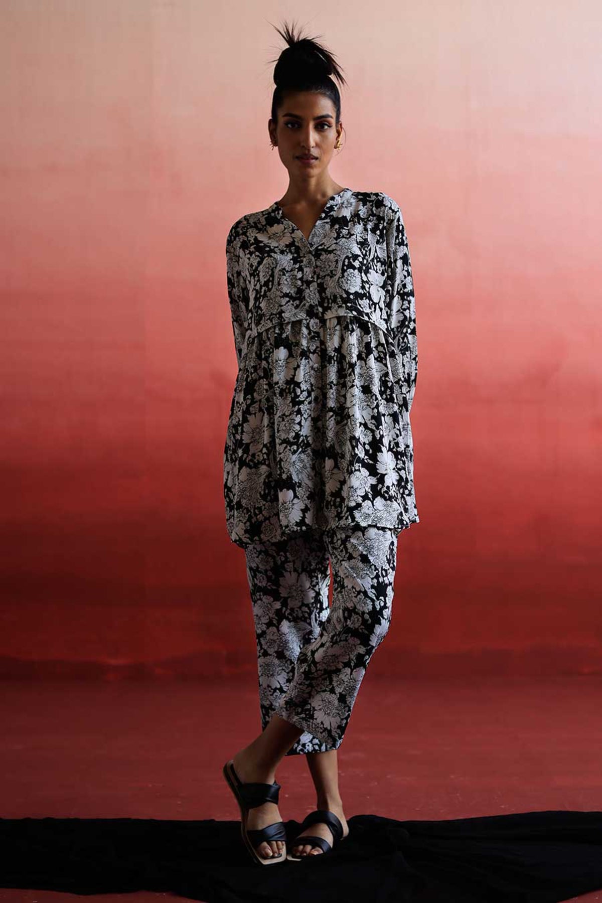 Qian Grid Shirt &amp; Pant Co-ord Set
