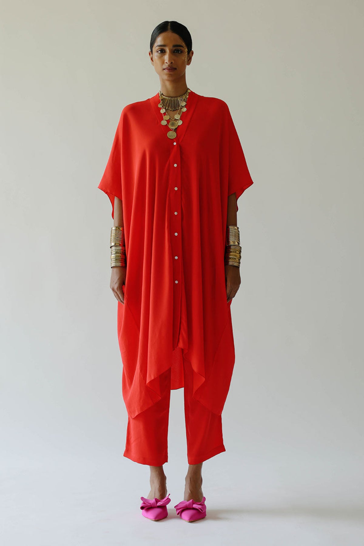 Luna Red Kurta Set
