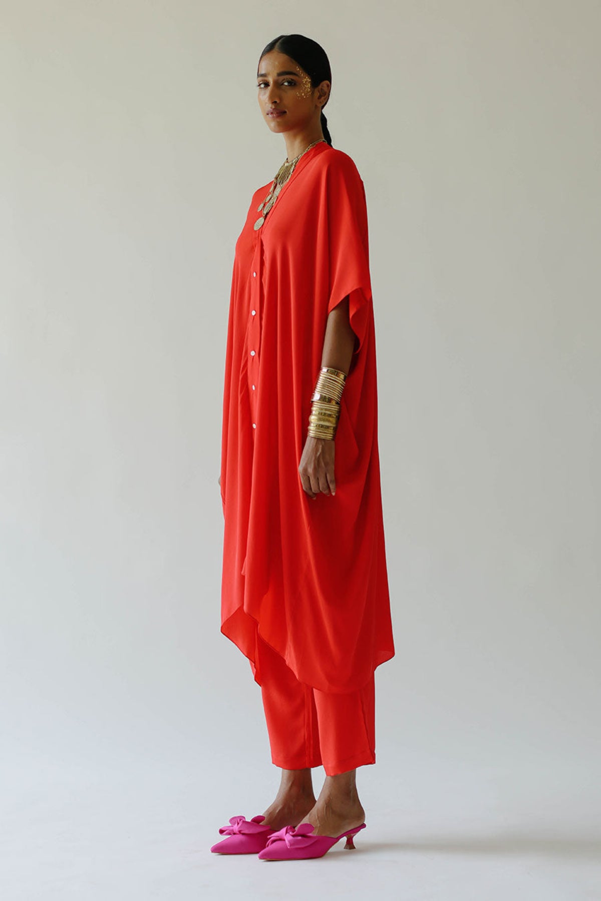 Luna Red Kurta Set