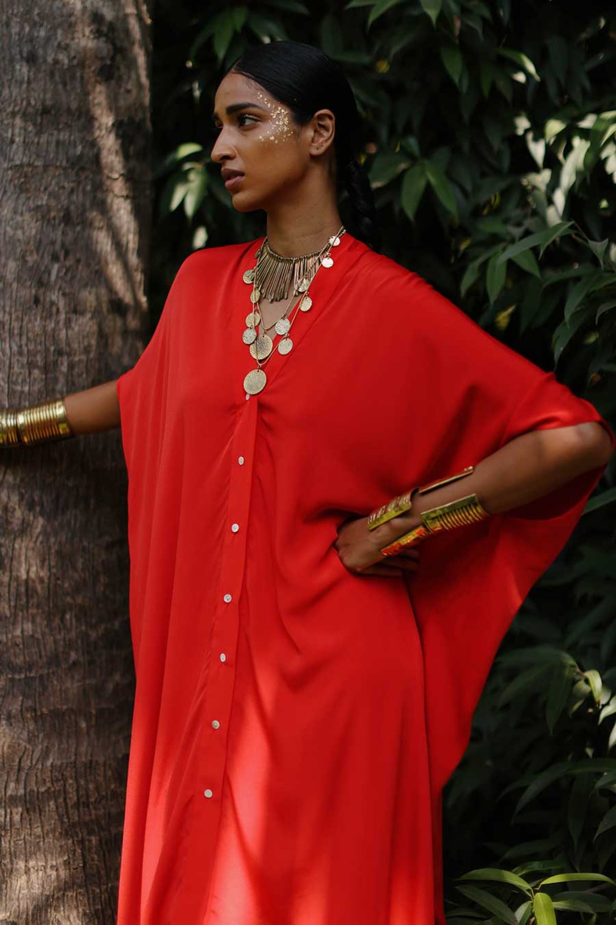 Luna Red Kurta Set