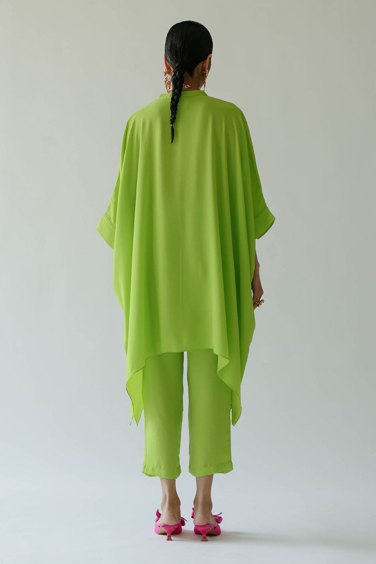 Green Short Kaftan Set
