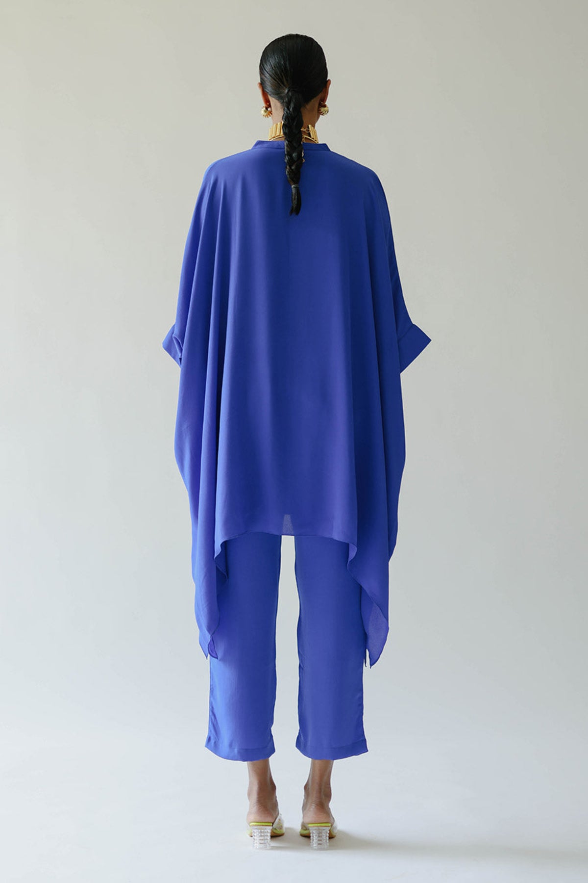 Blue Short Kaftan Set