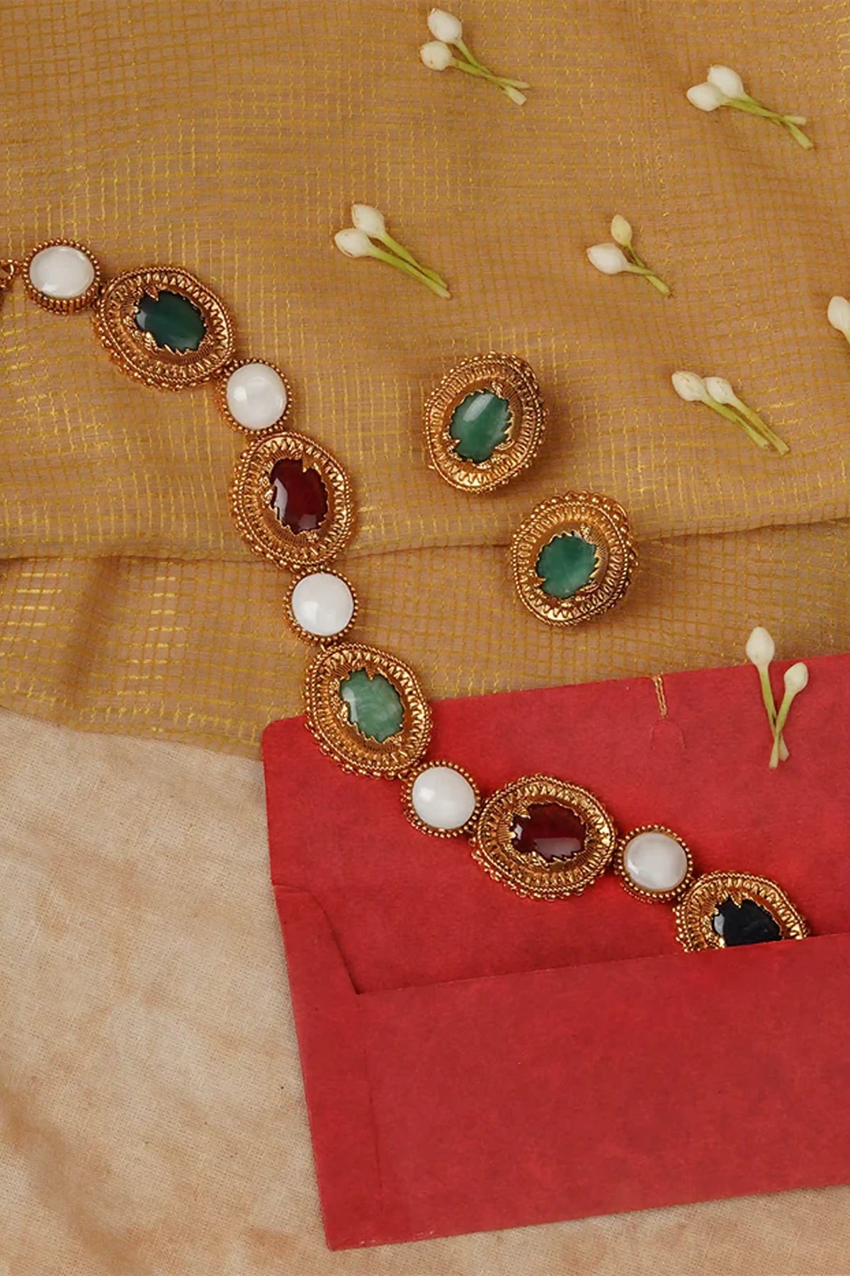 Multicolor Plated Mishr Necklace Set