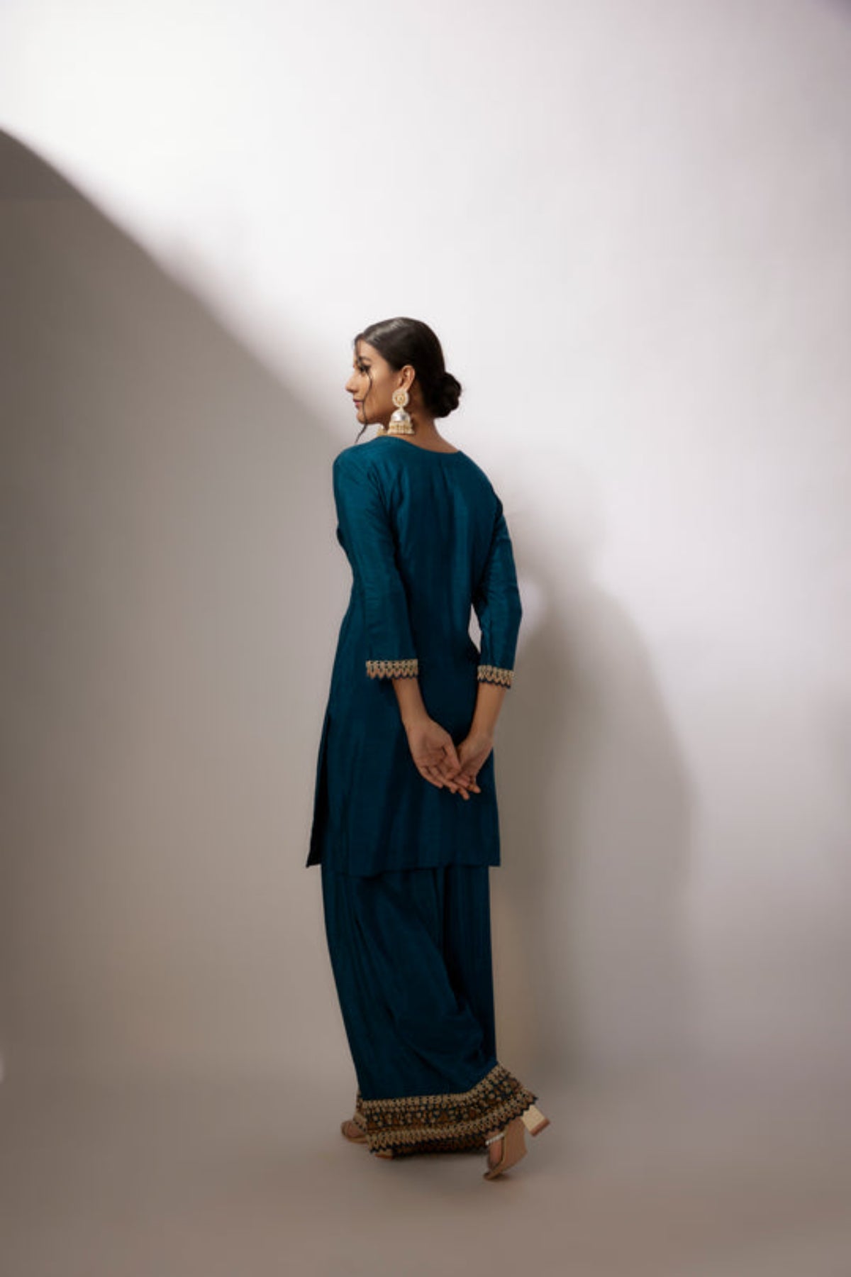 Cobalt Blue Embroidered Kurta Set