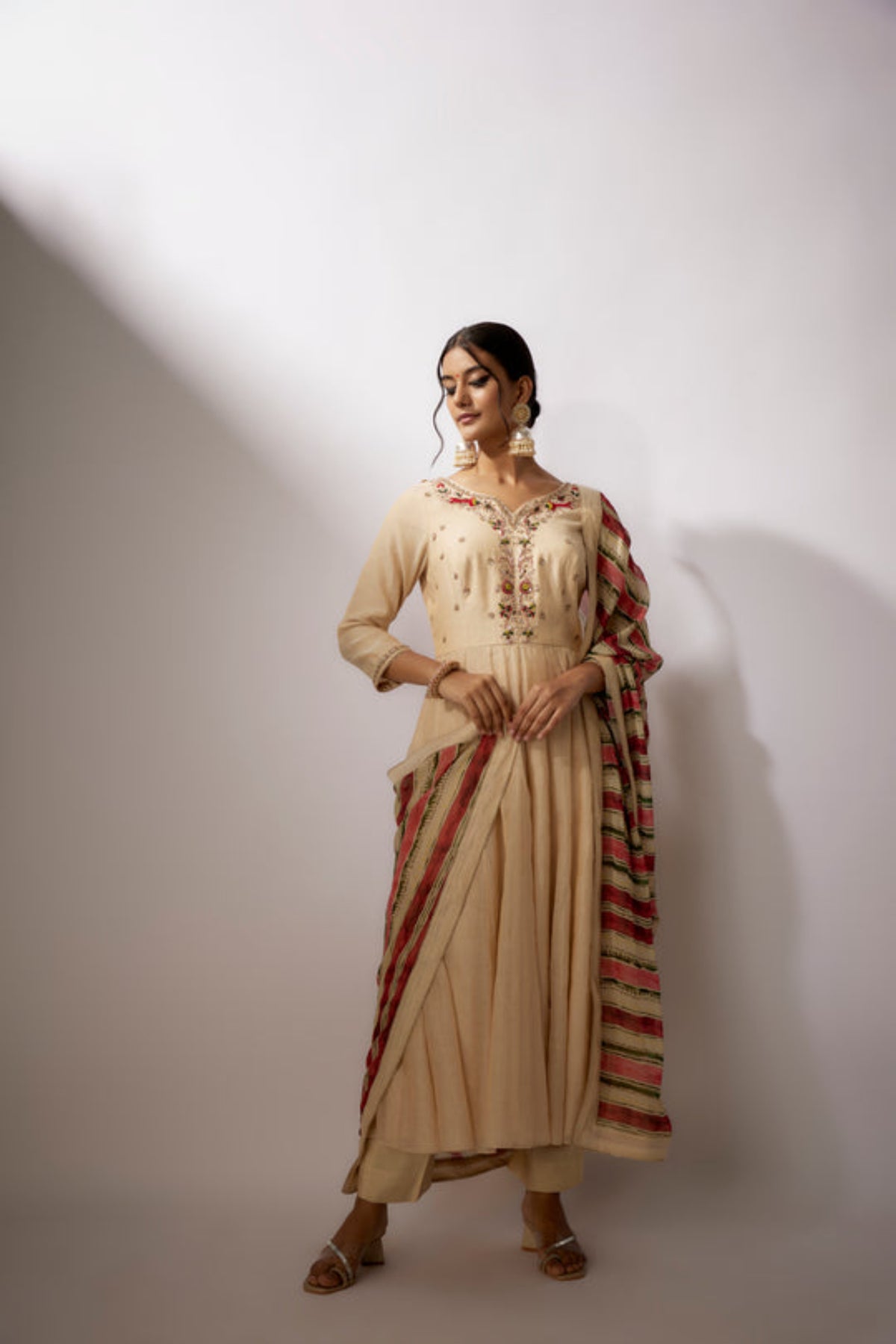 Beige Kurta Set