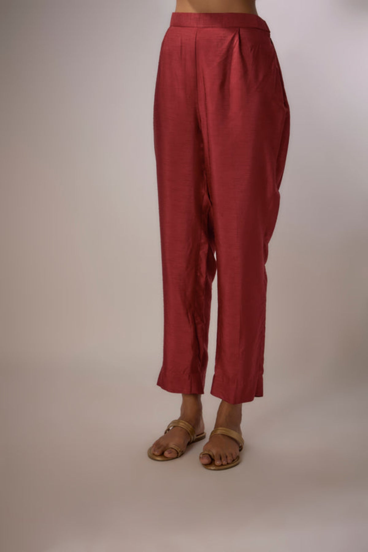 Maroon Embroidered Kurta Set